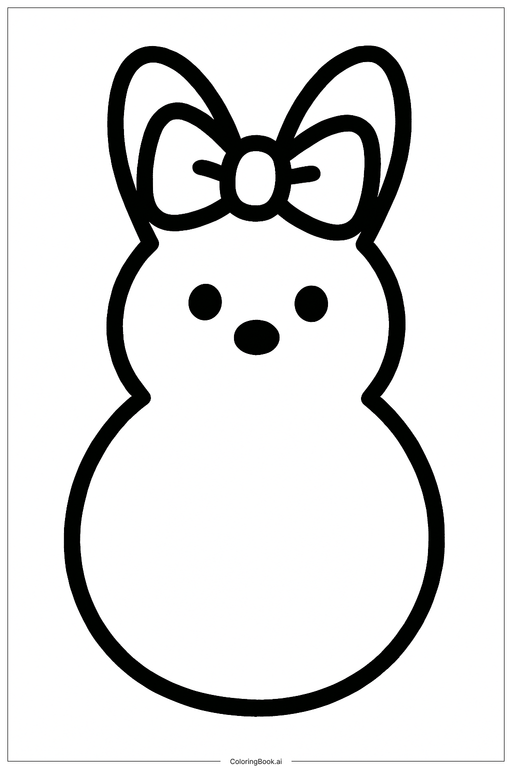  Trang tô màu Peep với Nơ 