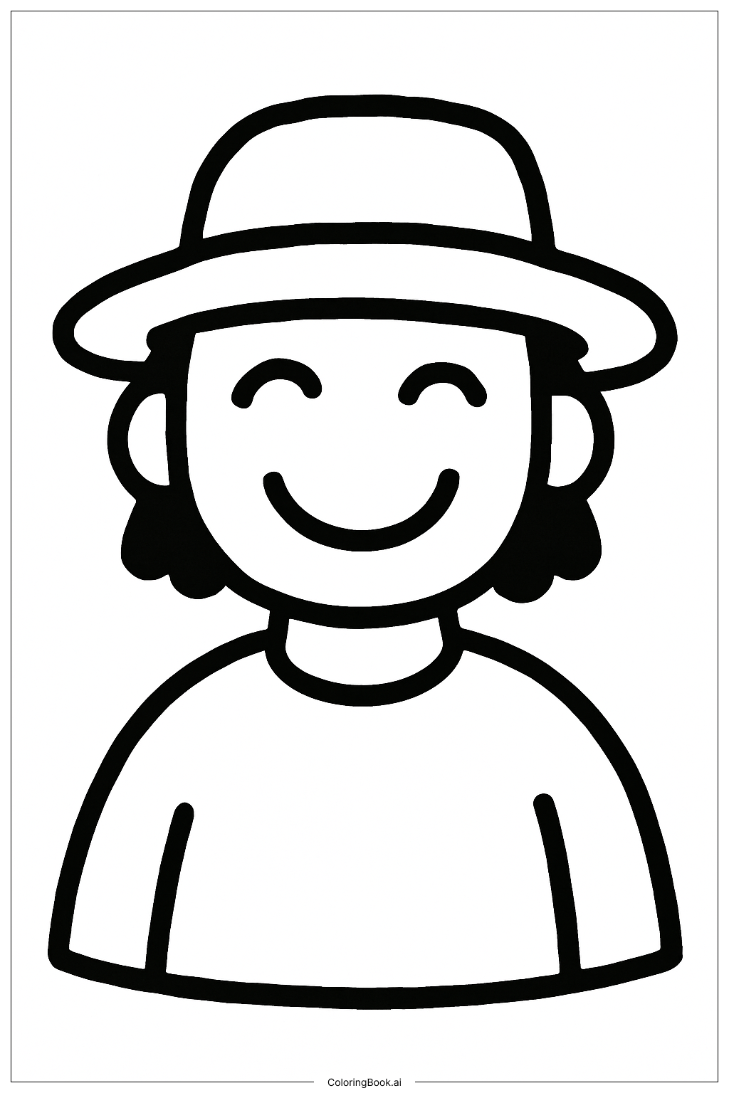 戴帽子微笑的人