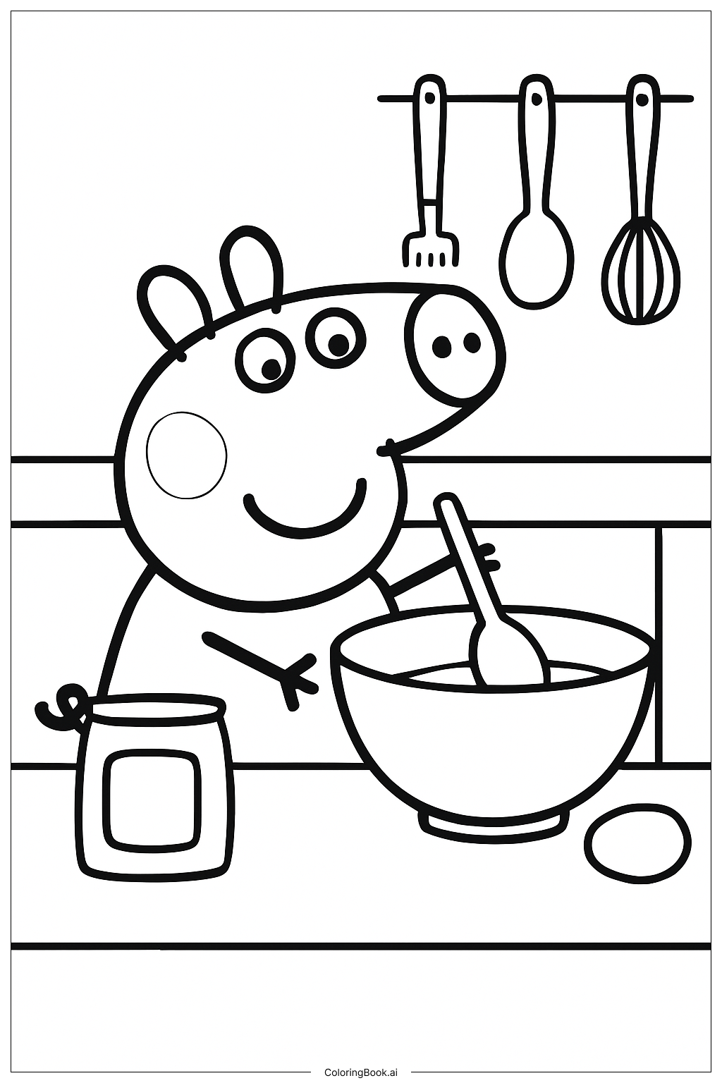  Trang tô màu Peppa Pig 