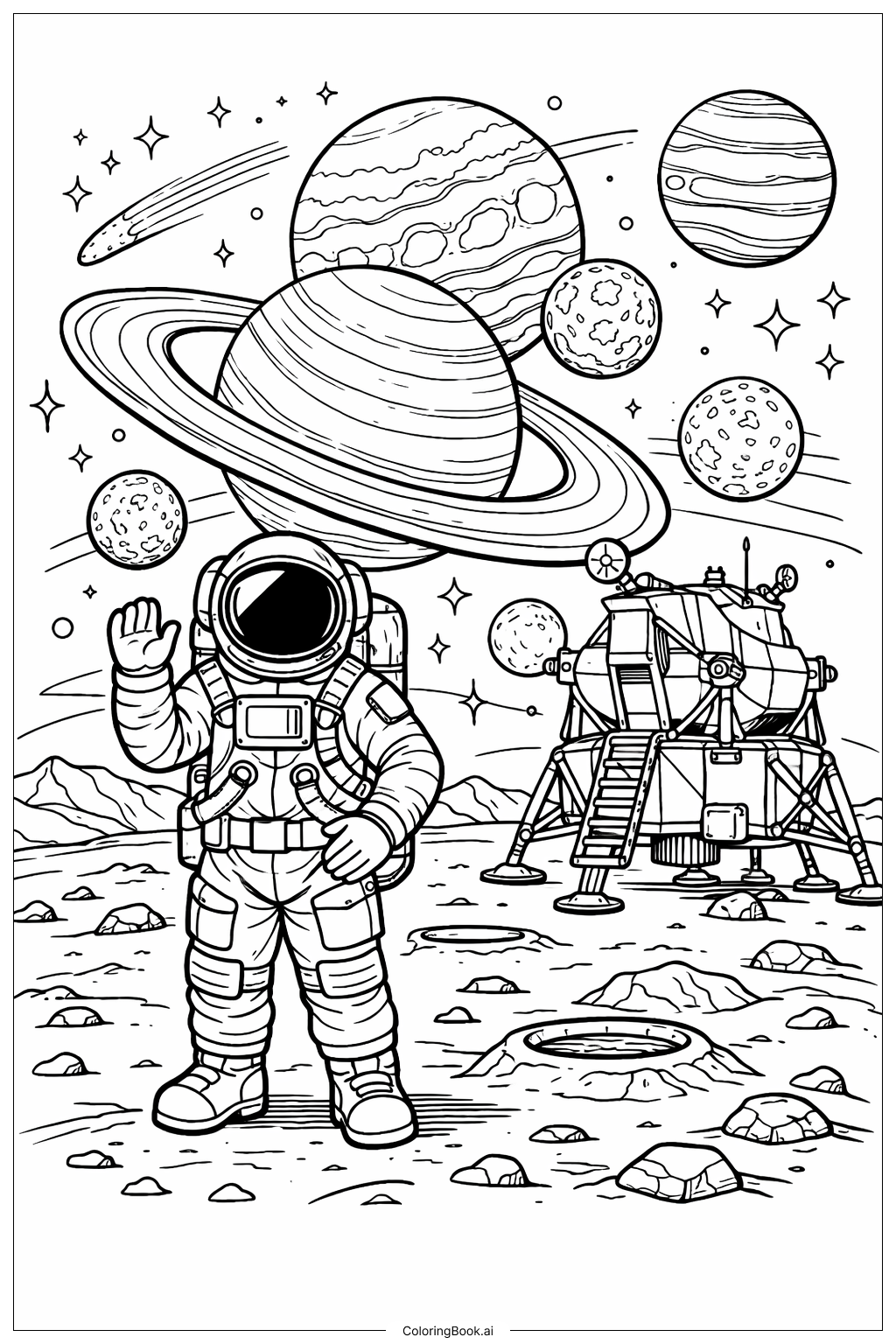 Person Astronaut Auf Dem Mond