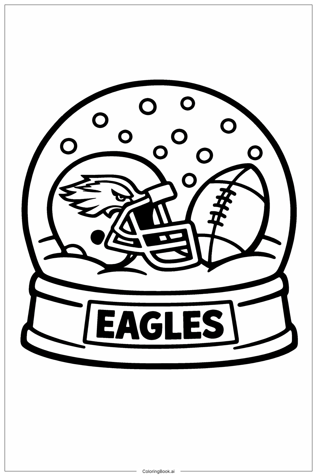 Página para colorear de Philadelphia Eagles 