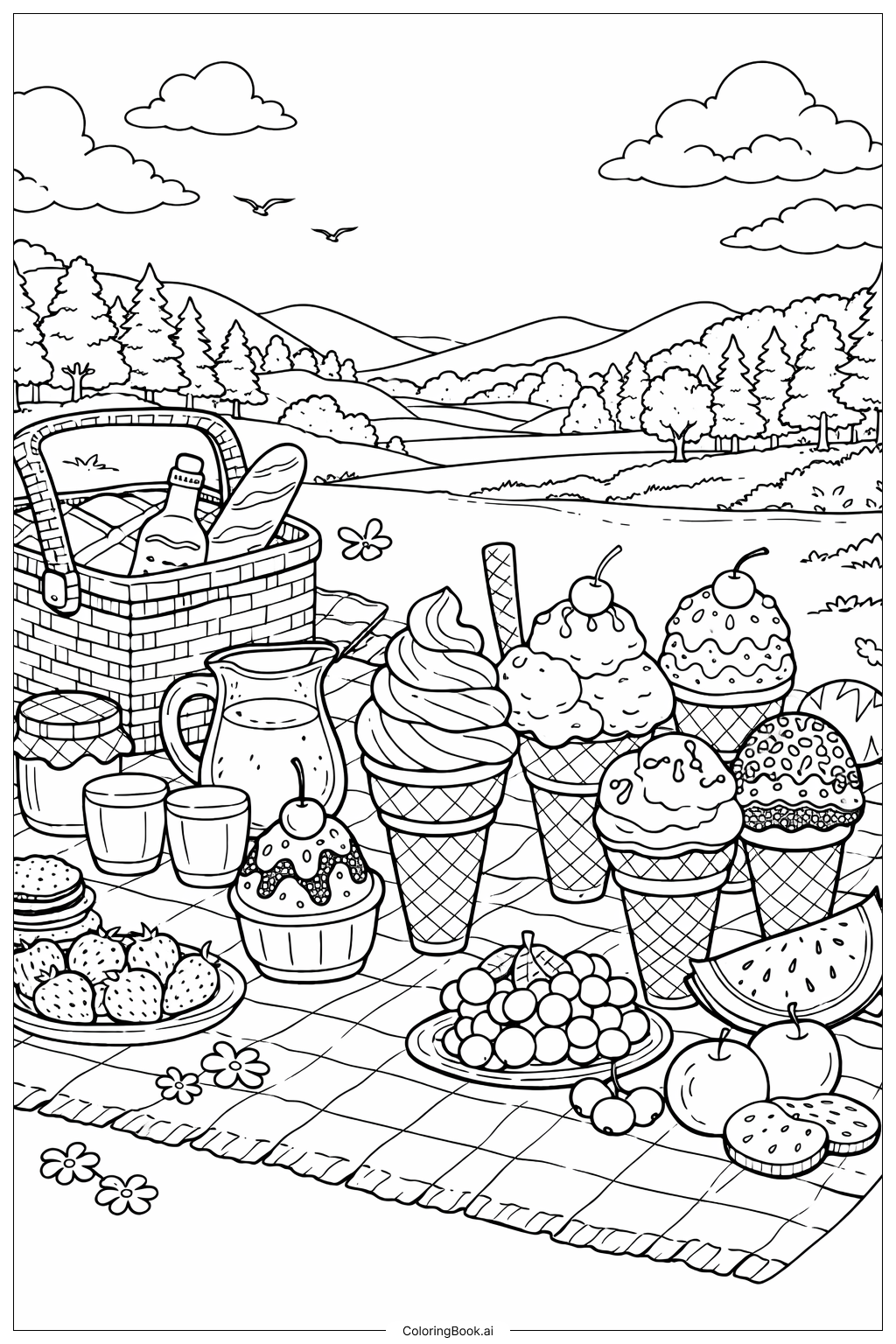  Trang tô màu Que Kem Dã Ngoại 