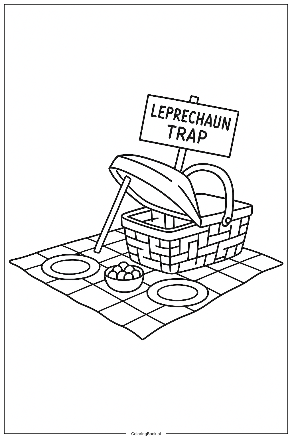  Trang tô màu Bẫy Yêu Tinh Picnic 