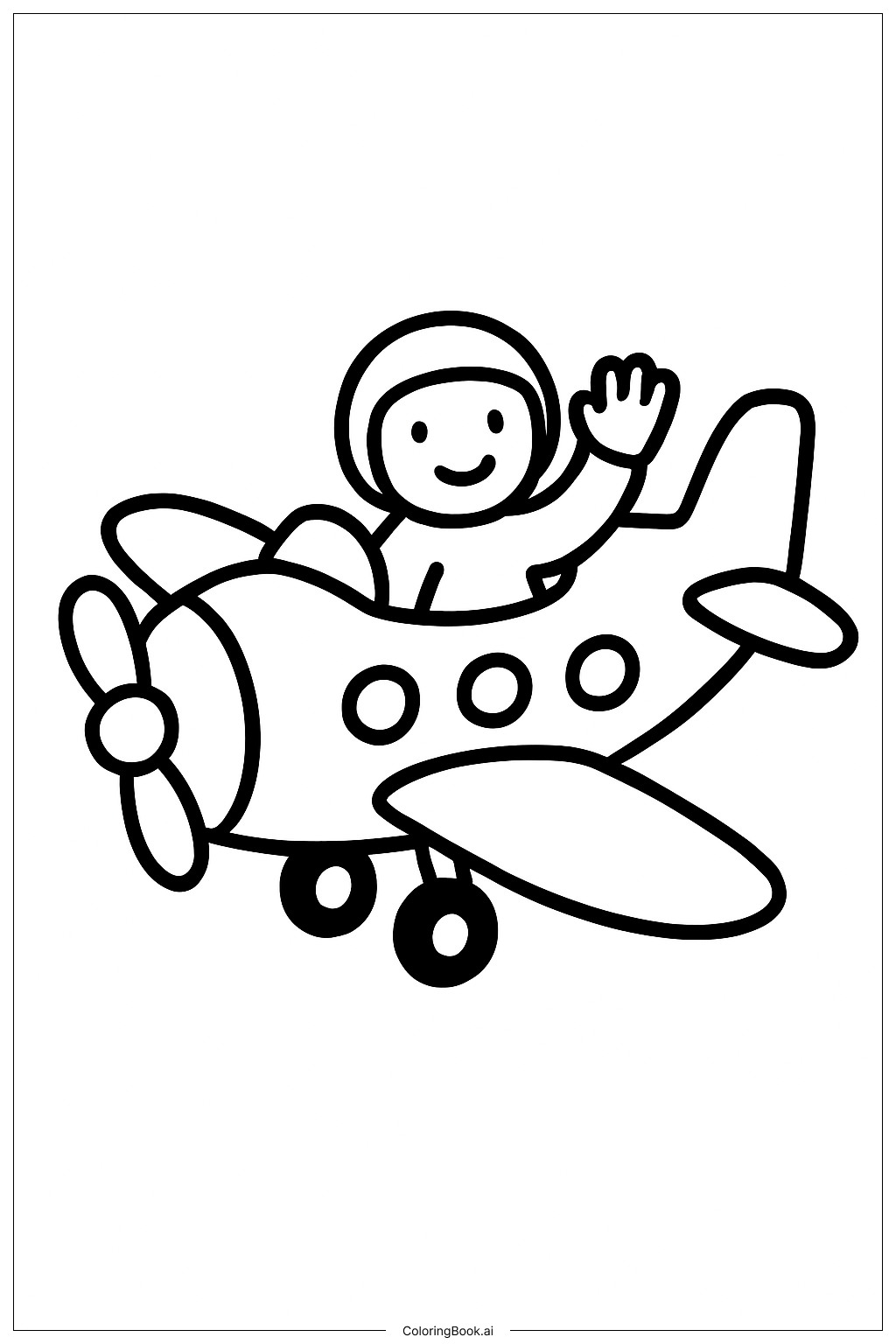  Trang tô màu Máy bay phi công 