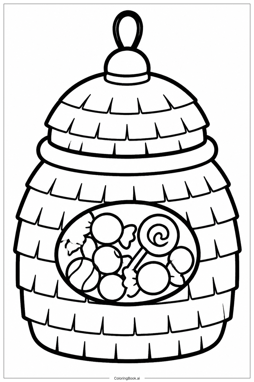  Pinata Candy Jar Ausmalseite 