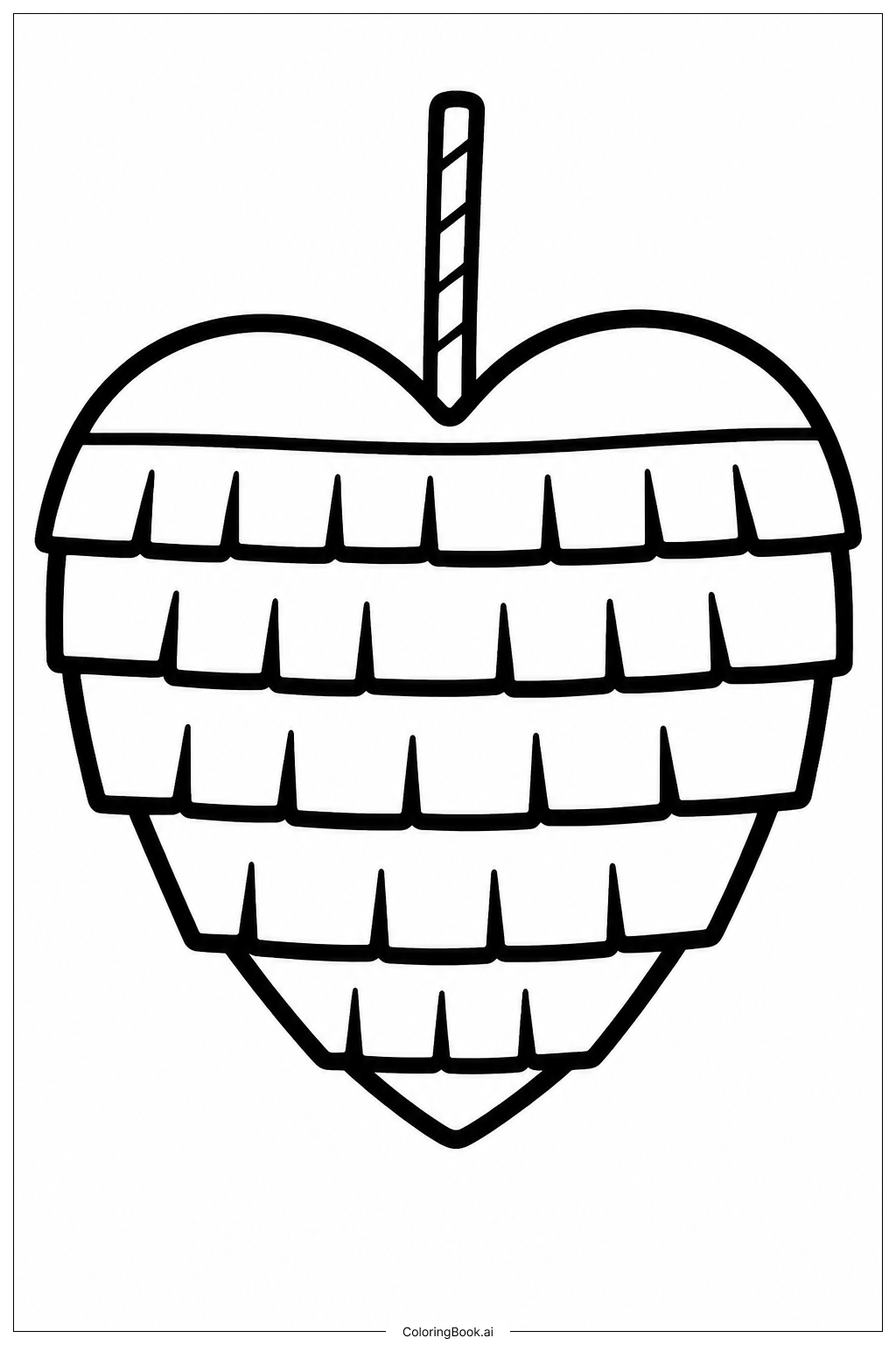  Pinata Herzballon Ausmalseite 