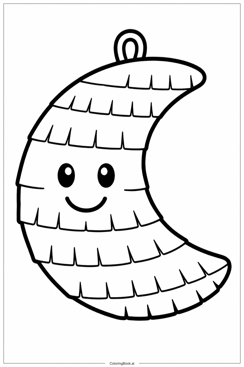  ピニャータムーンの塗り絵ページ 