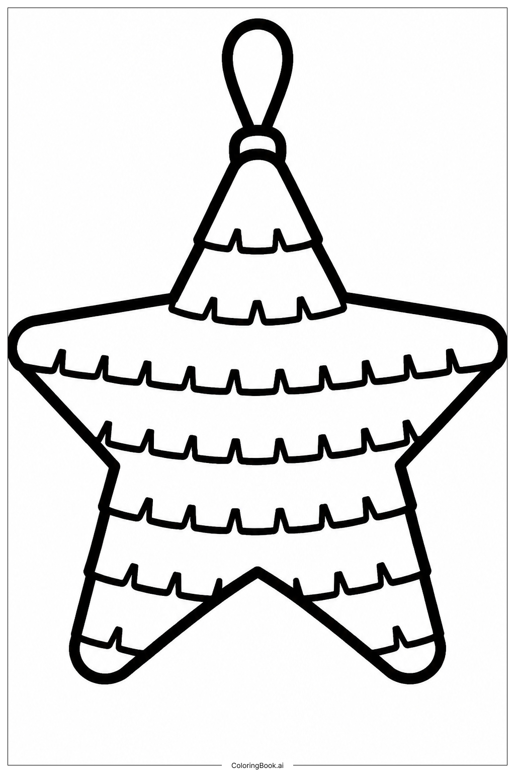  Pinata Sternform Ausmalseite 
