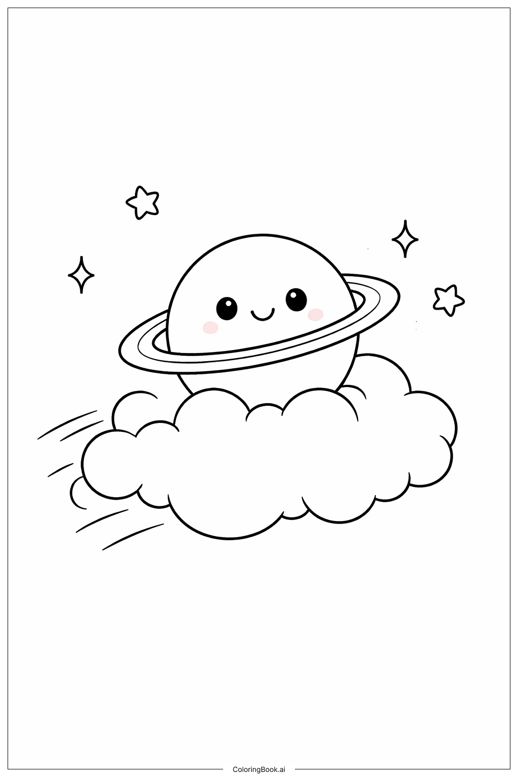  星球騎雲著色頁 