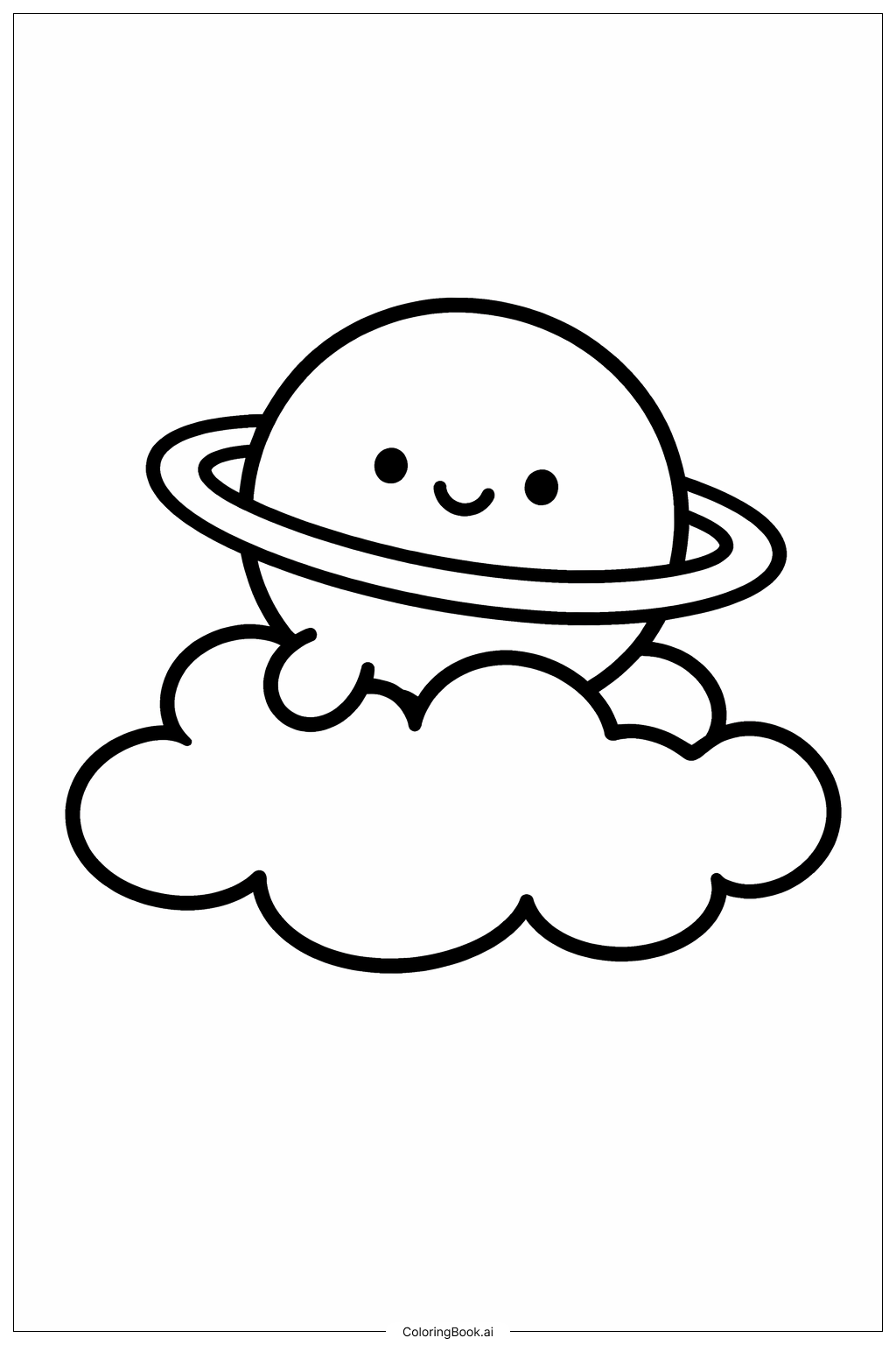 Planète chevauchant un nuage