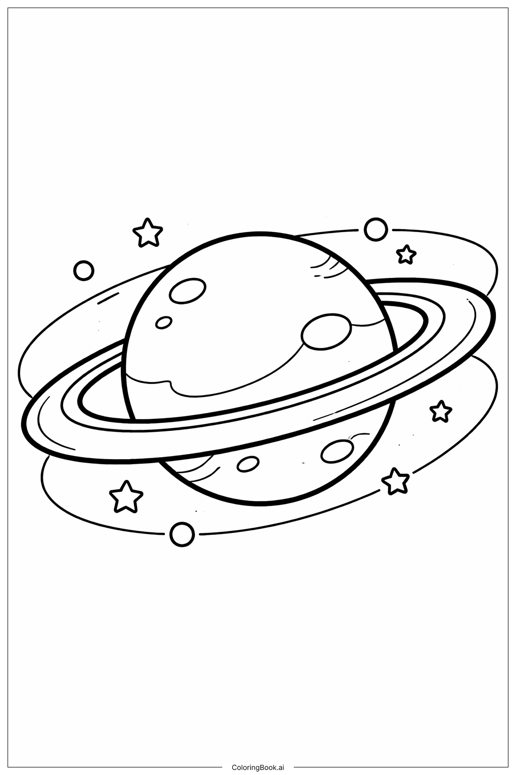  有環星球著色頁 