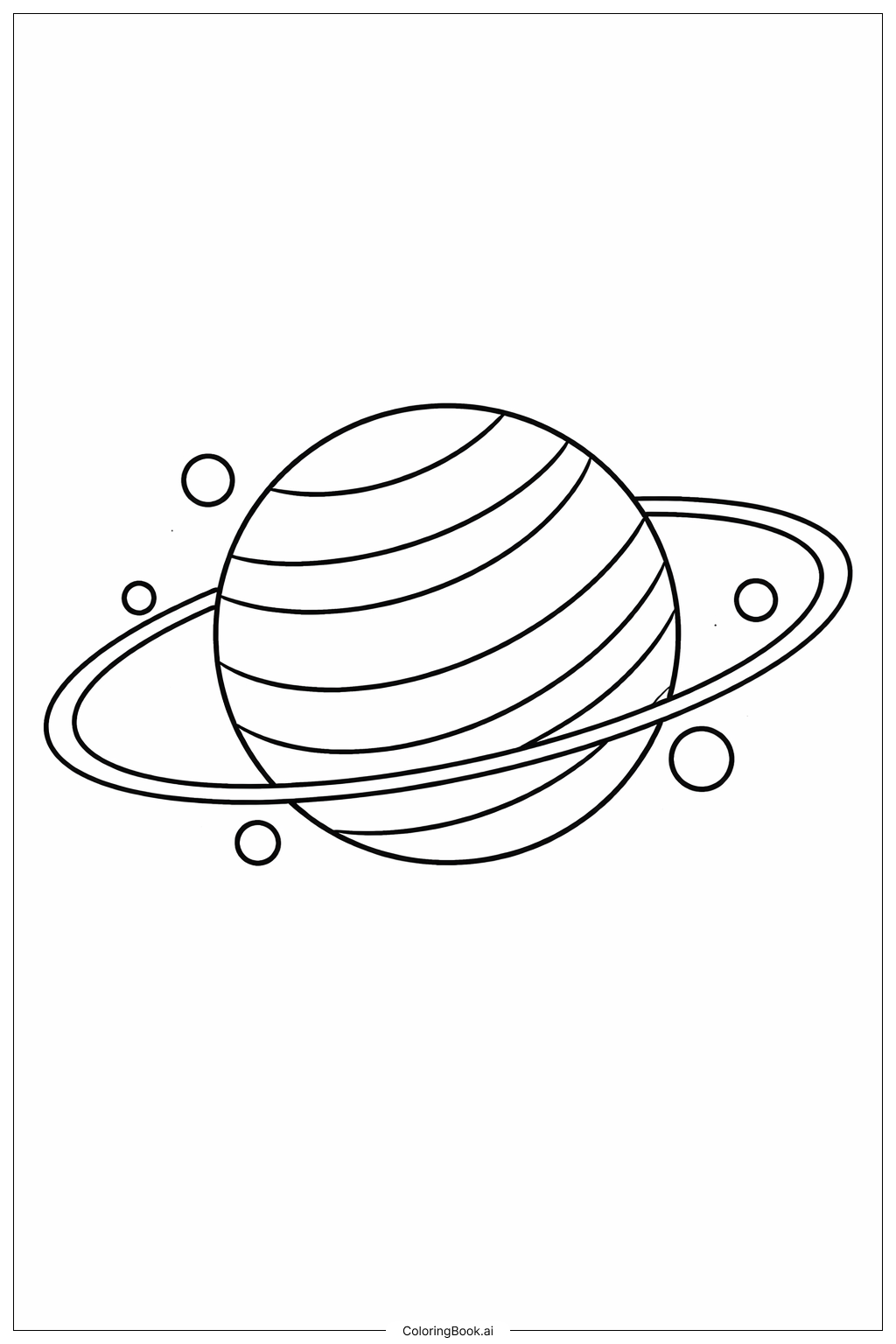  条纹星球填色页 