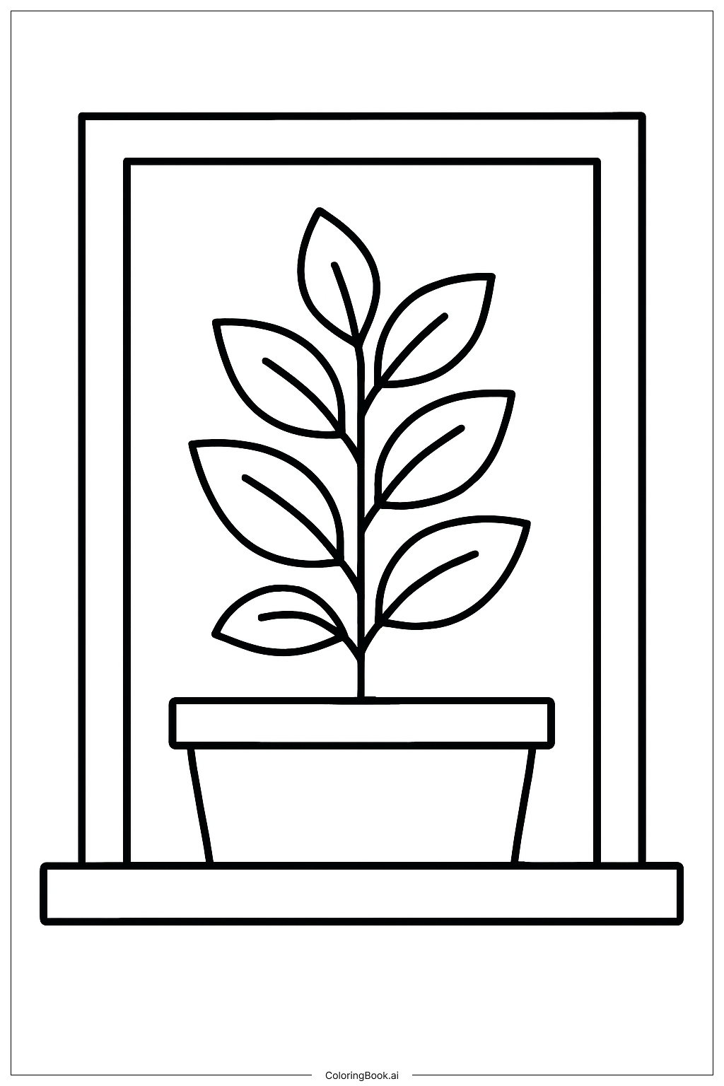 窓辺のプランターの植物