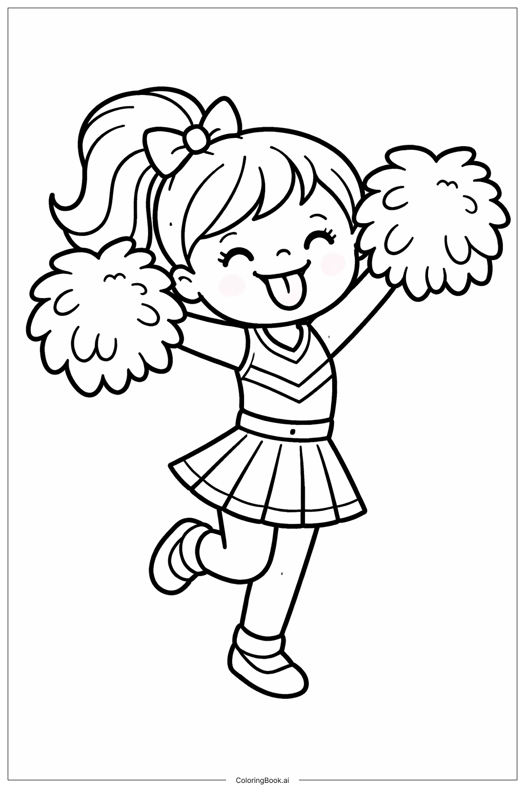 活泼的啦啦队女孩脸部