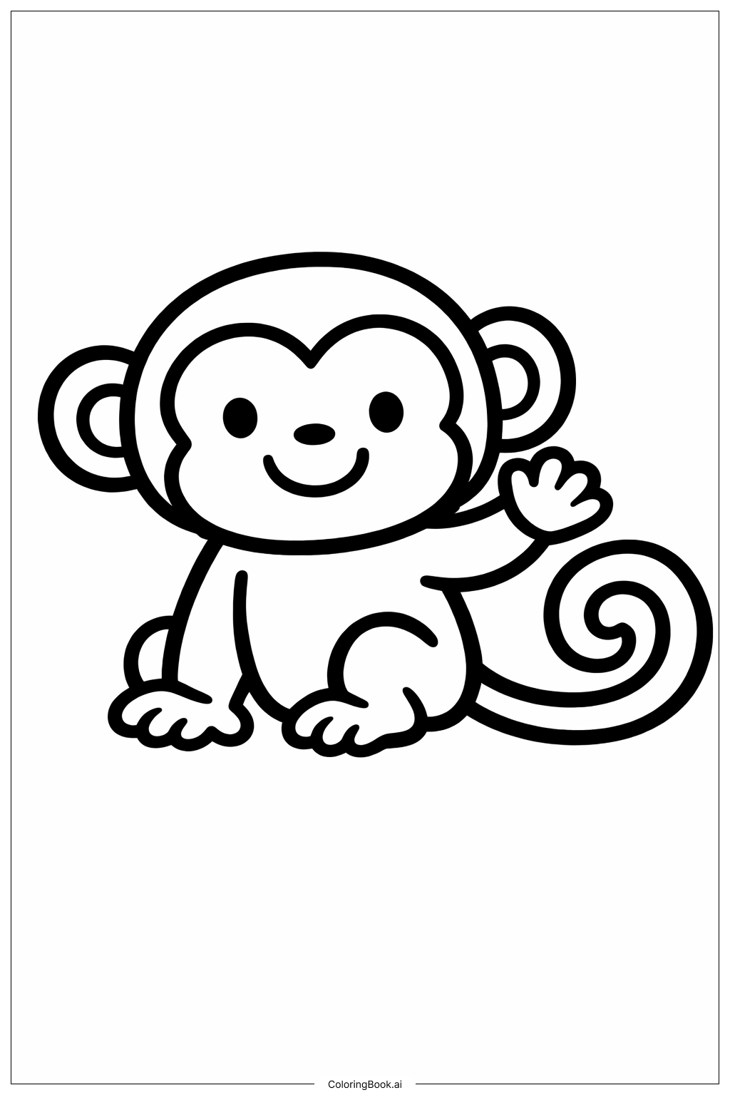  장난꾸러기 원숭이 동물원에 나를 넣어줘 색칠공부 페이지 