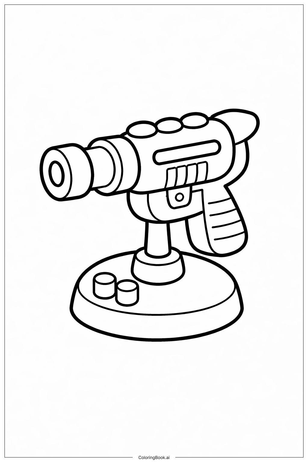  Page de coloriage Jouet pistolet de salle de jeux 