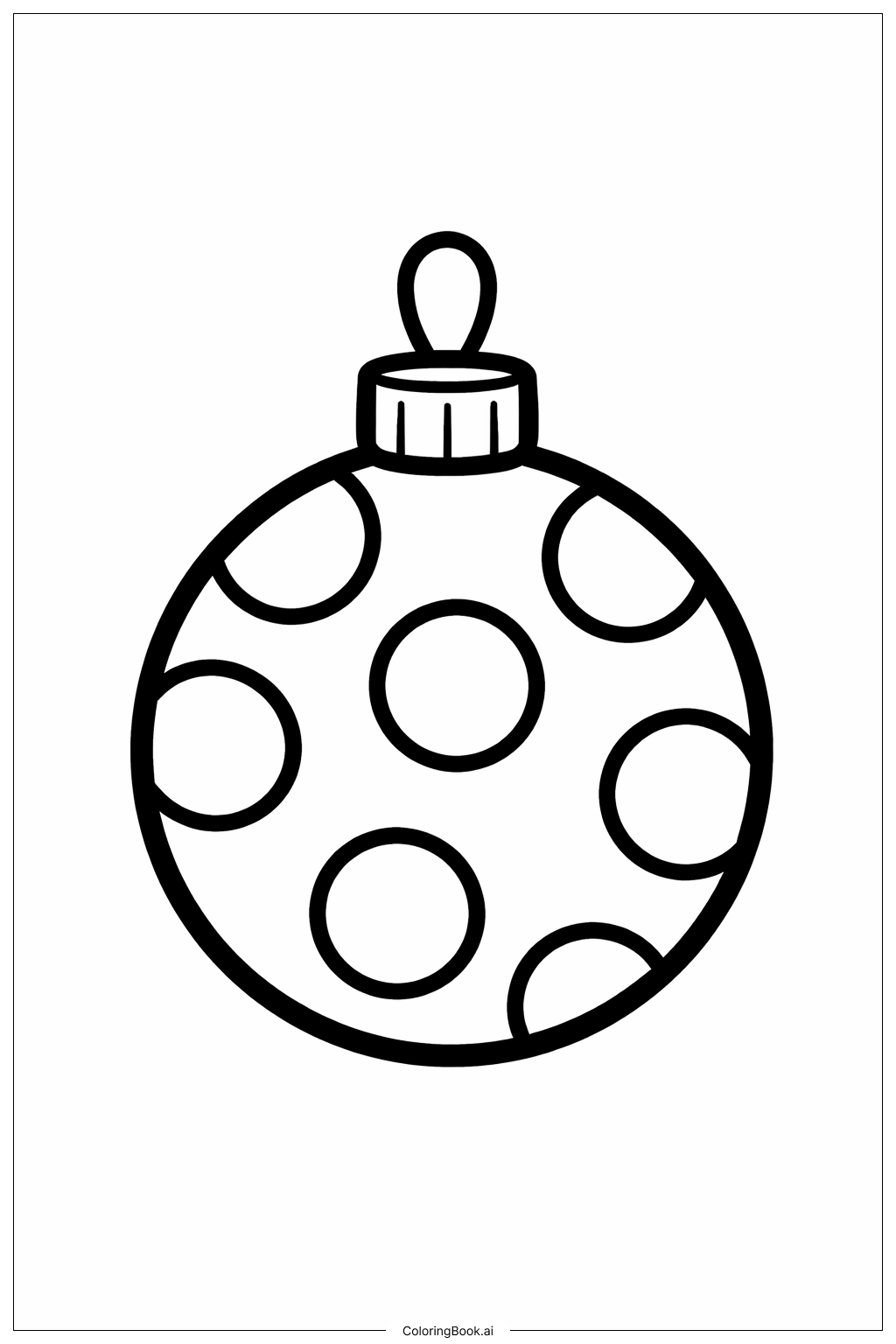  Kugelschmuck mit Punkten Ausmalseite 