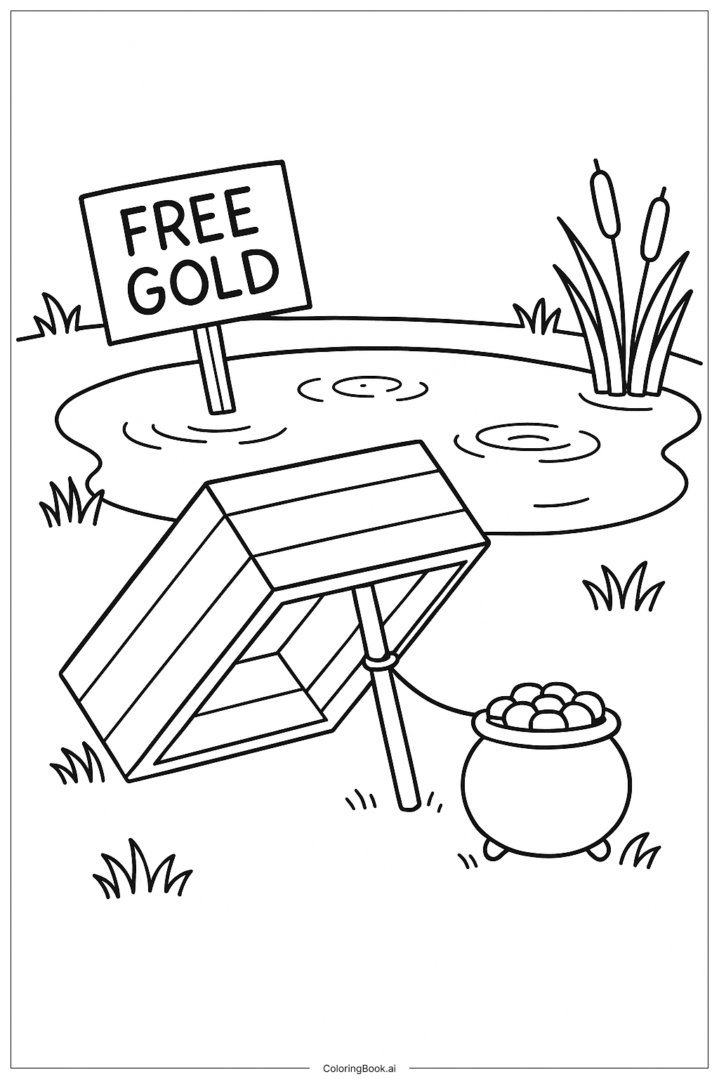  Pond Edge Leprechaun Trap Coloring Page 