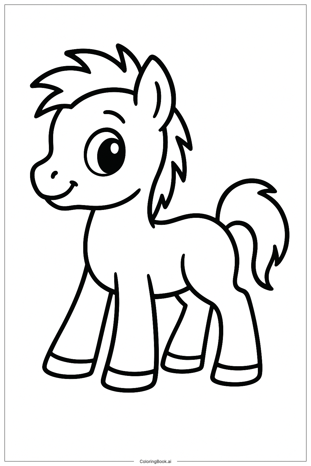  Trang tô màu Ngựa Pony Mái Nhọn 