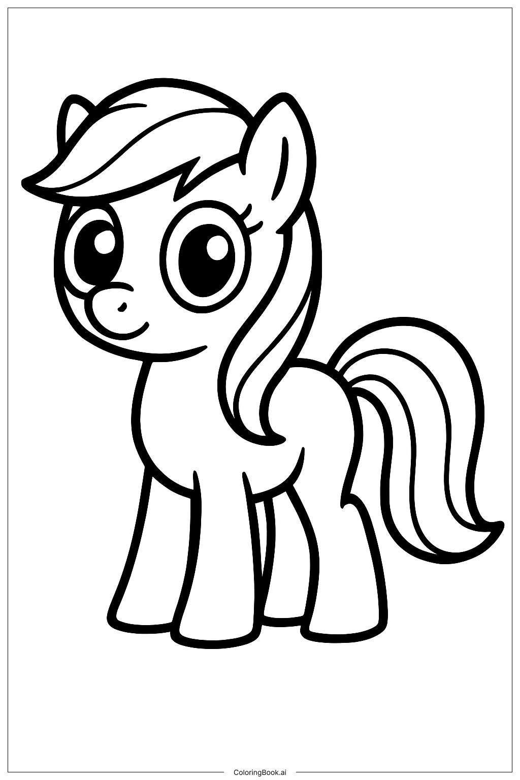  Trang tô màu Ngựa Pony Mắt Tròn 