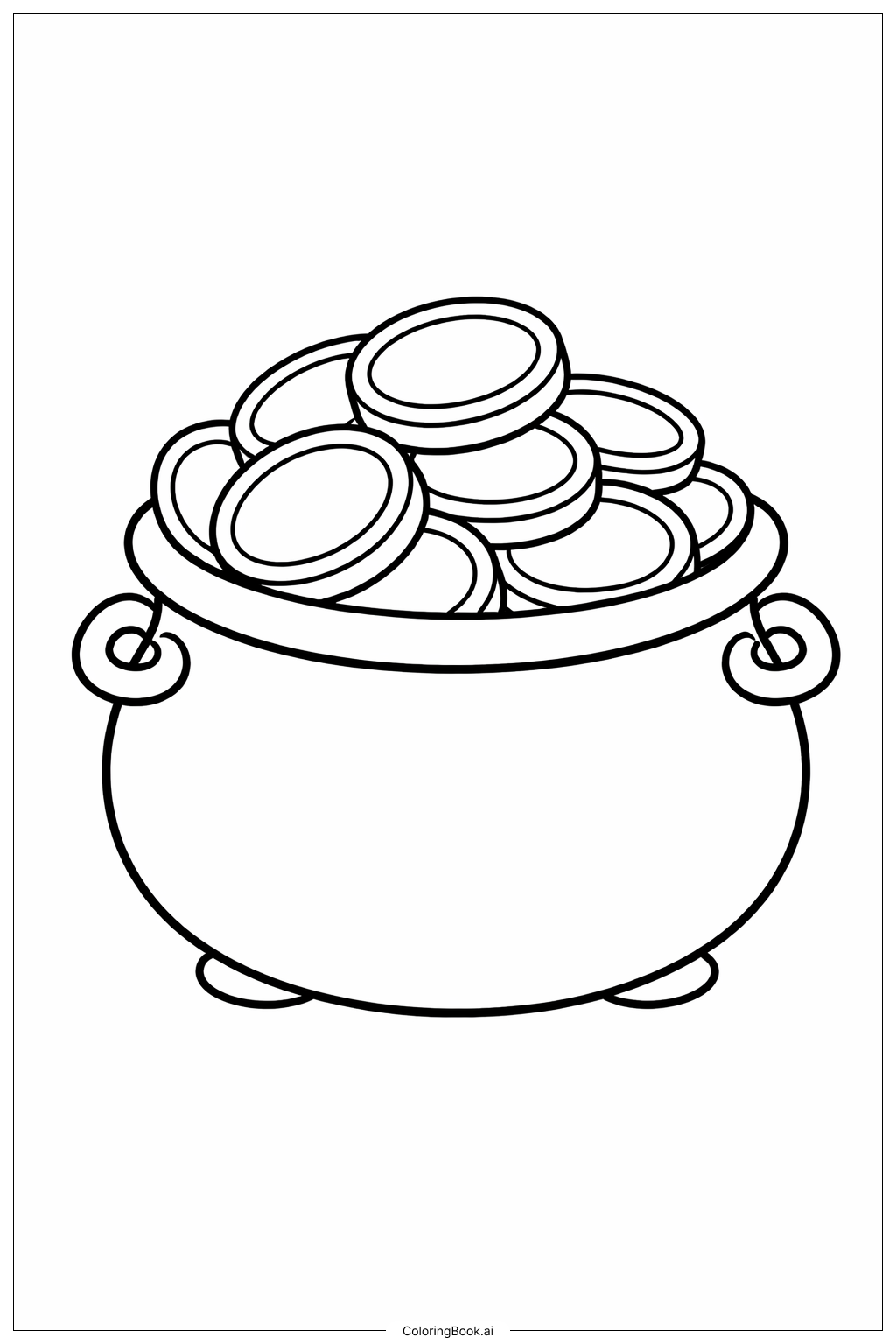 Pot d'Or Avec Gros Pièces