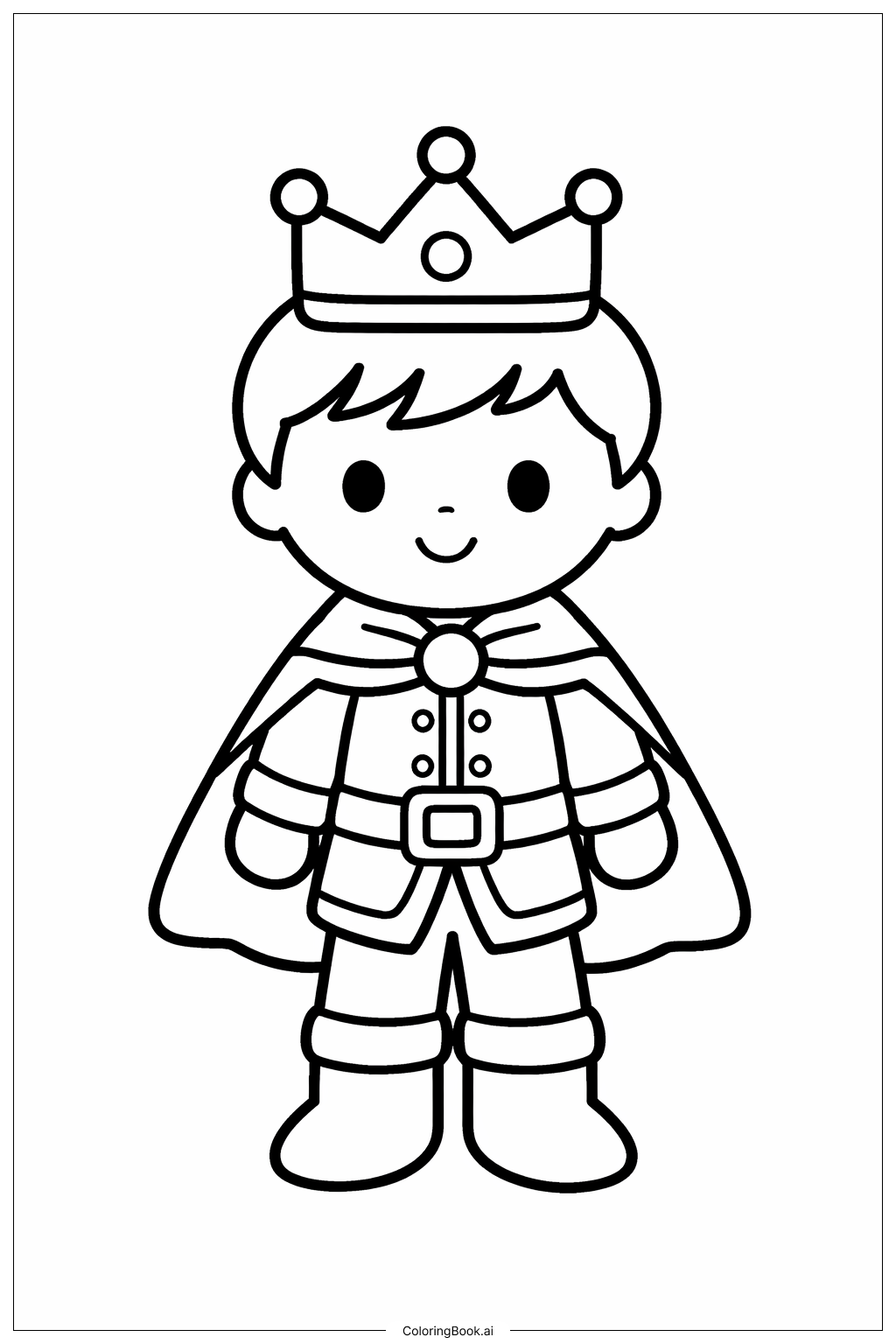  Prinzpuppe mit Krone Ausmalseite 