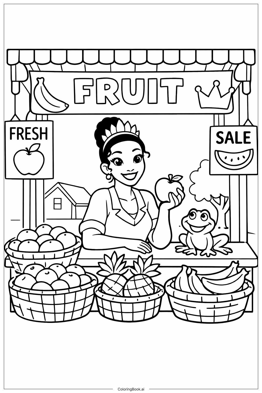  Princess And The Frog Coloring Page 