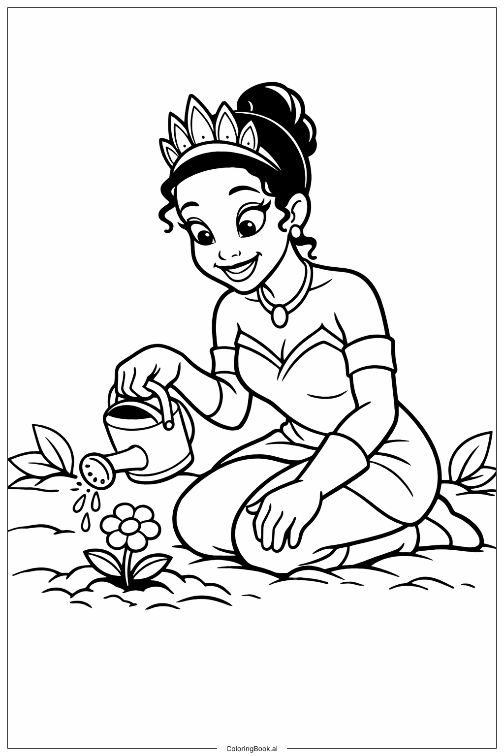  Princess And The Frog Coloring Page 