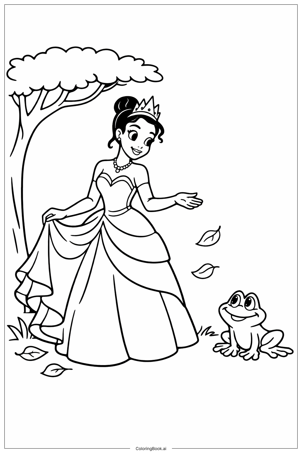 Princess And The Frog Coloring Page