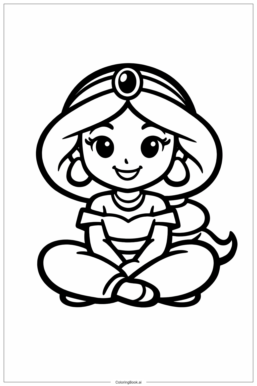 茉莉公主著色頁