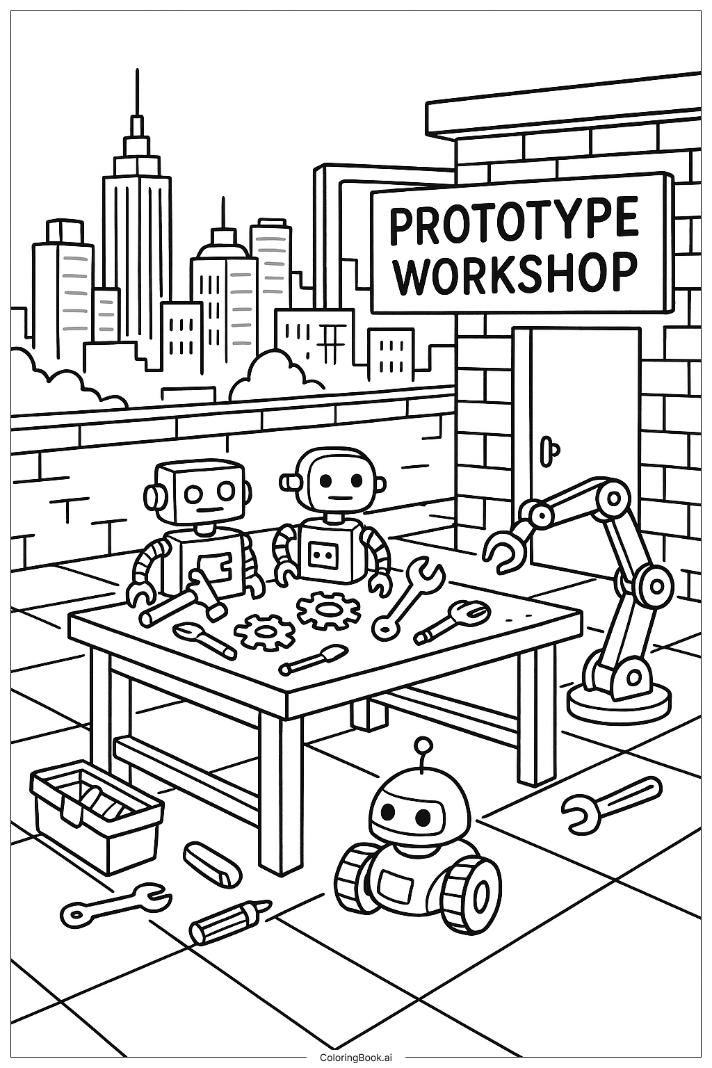  Trang tô màu Xưởng Phác Thảo Đường Chân Trời Thành Phố 