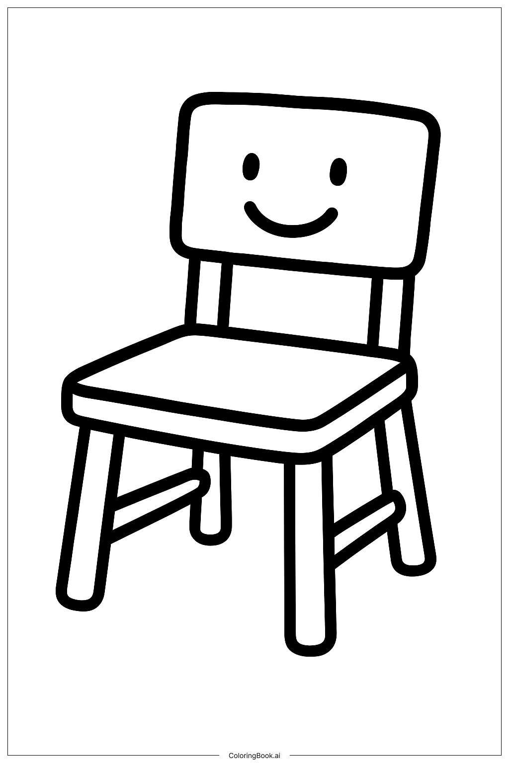  友好模型椅子填色页 