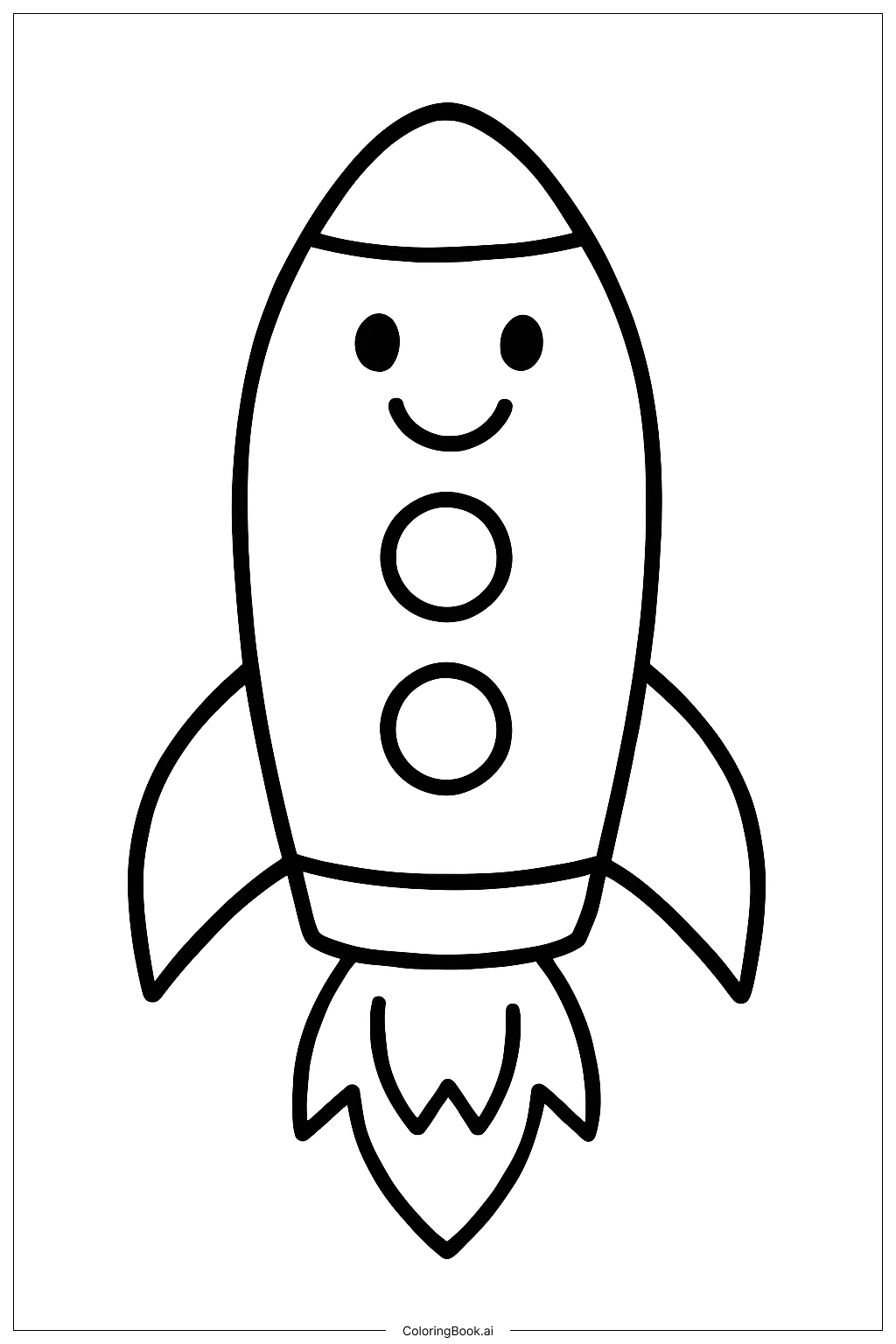  原型友好火箭填色页 