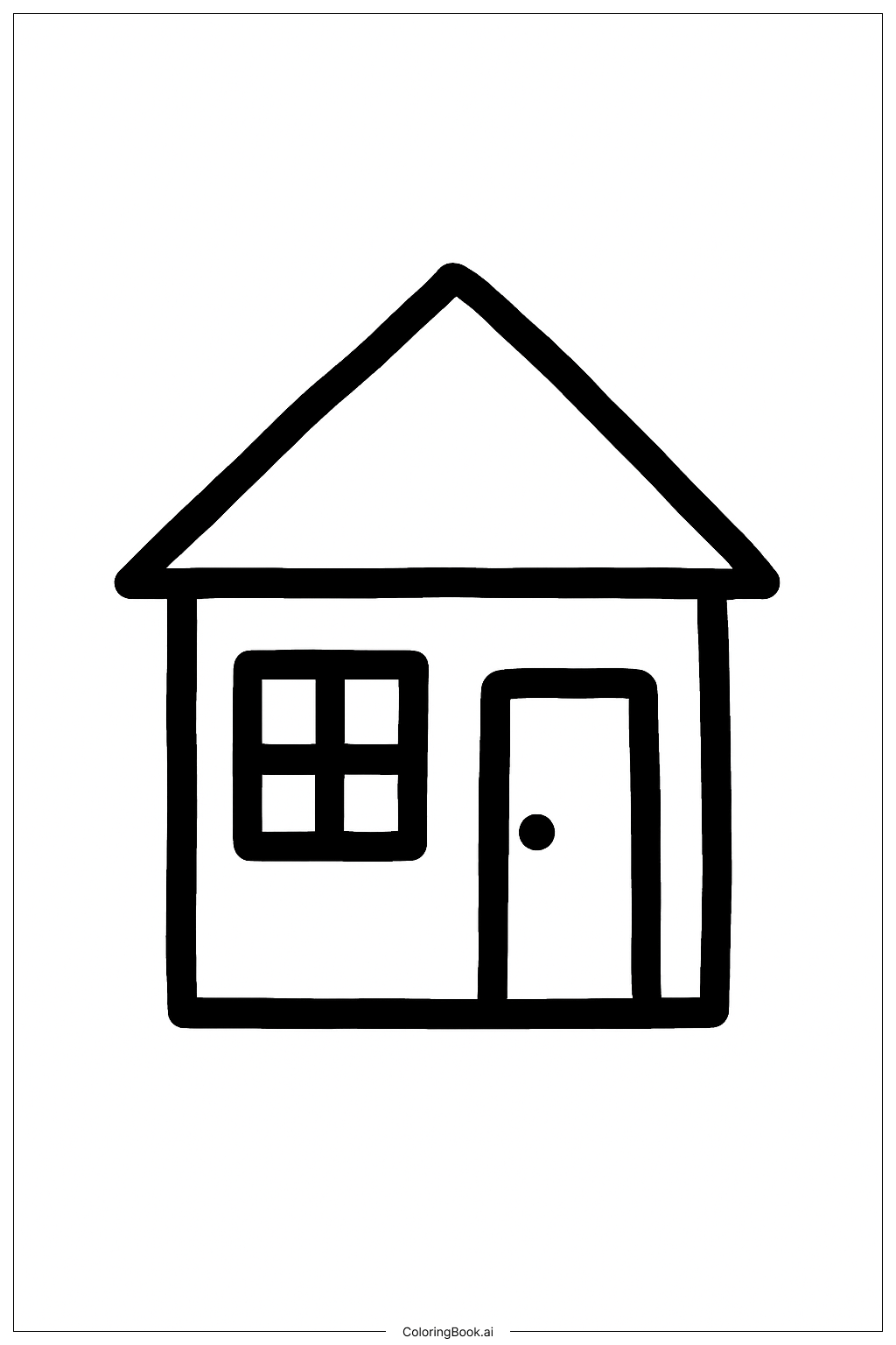  原型小房子填色页 