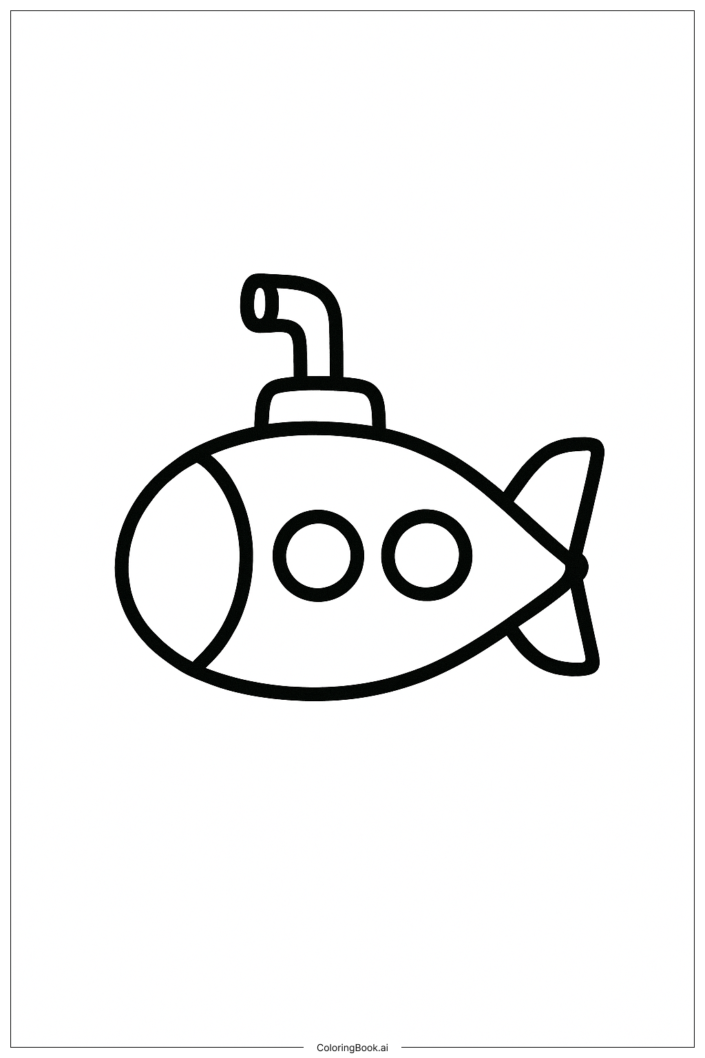  原型微型潜艇填色页 