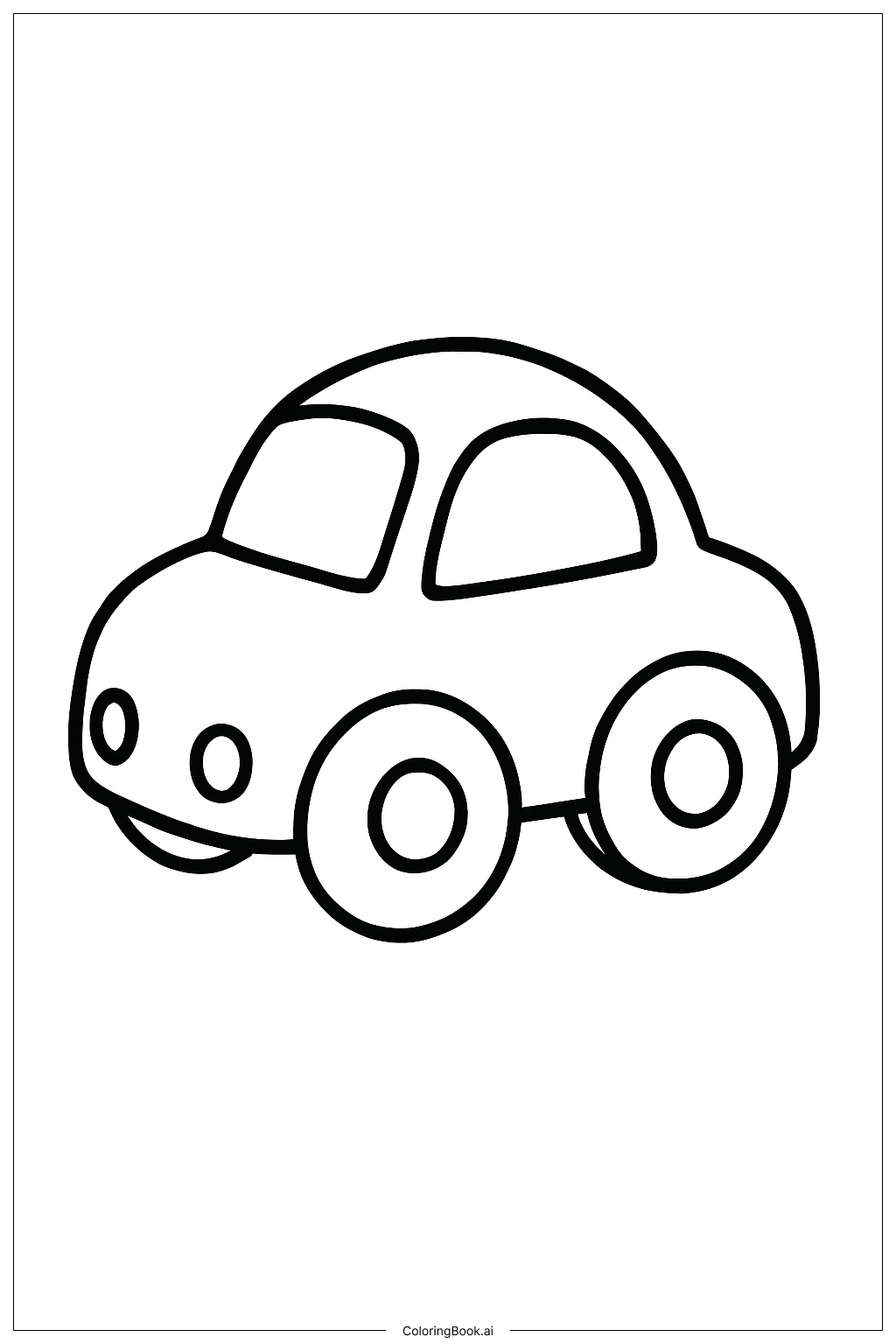  原型玩具车填色页 