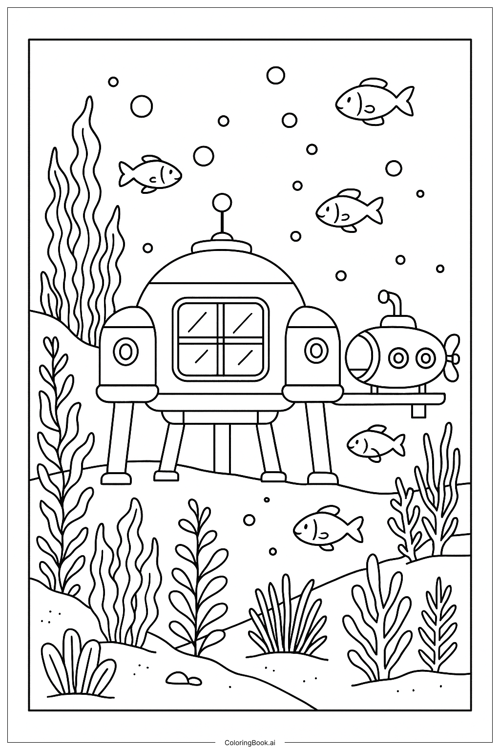  Trang tô màu Trạm Nghiên cứu Dưới nước Nguyên mẫu 