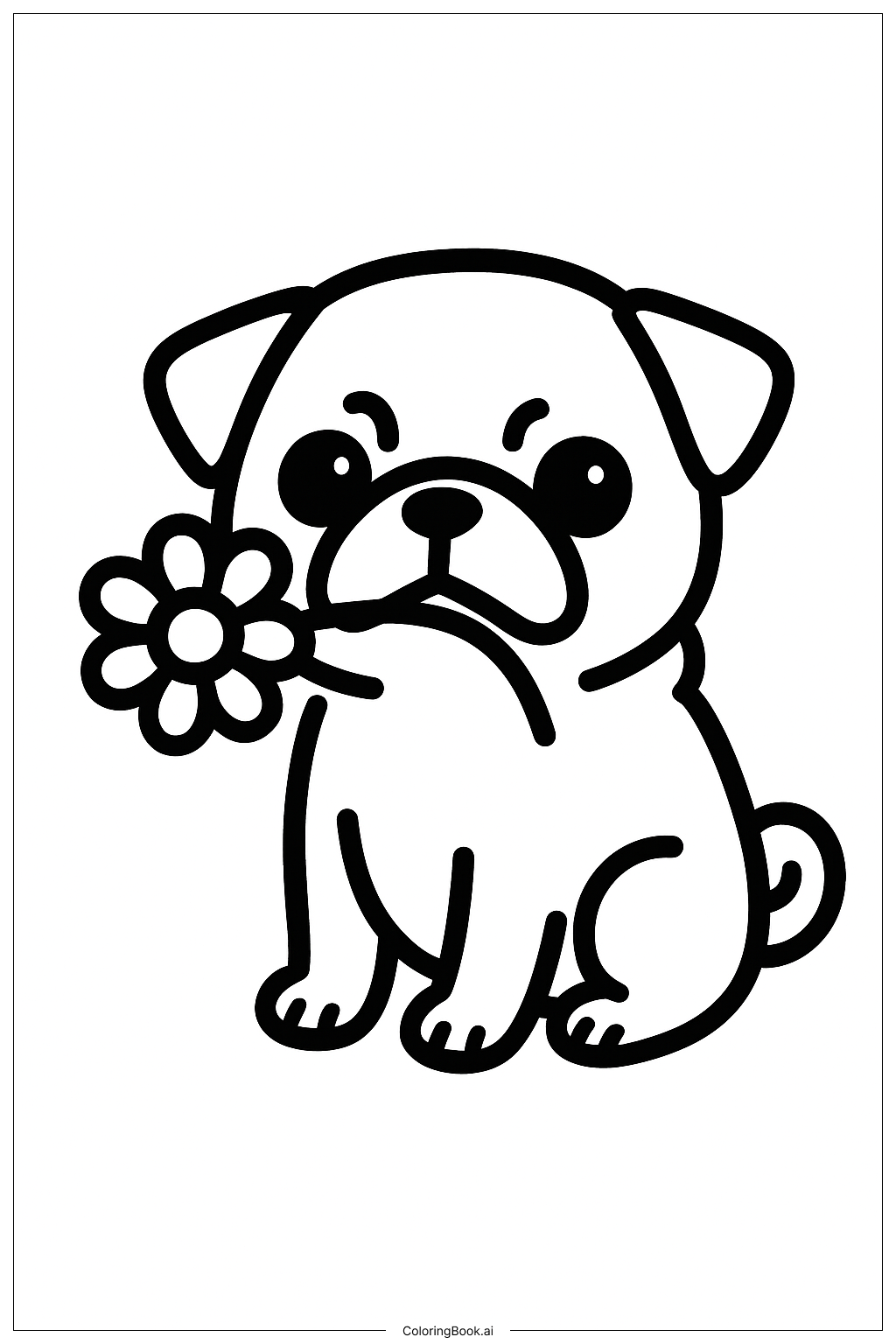  Pug Coloring Page 