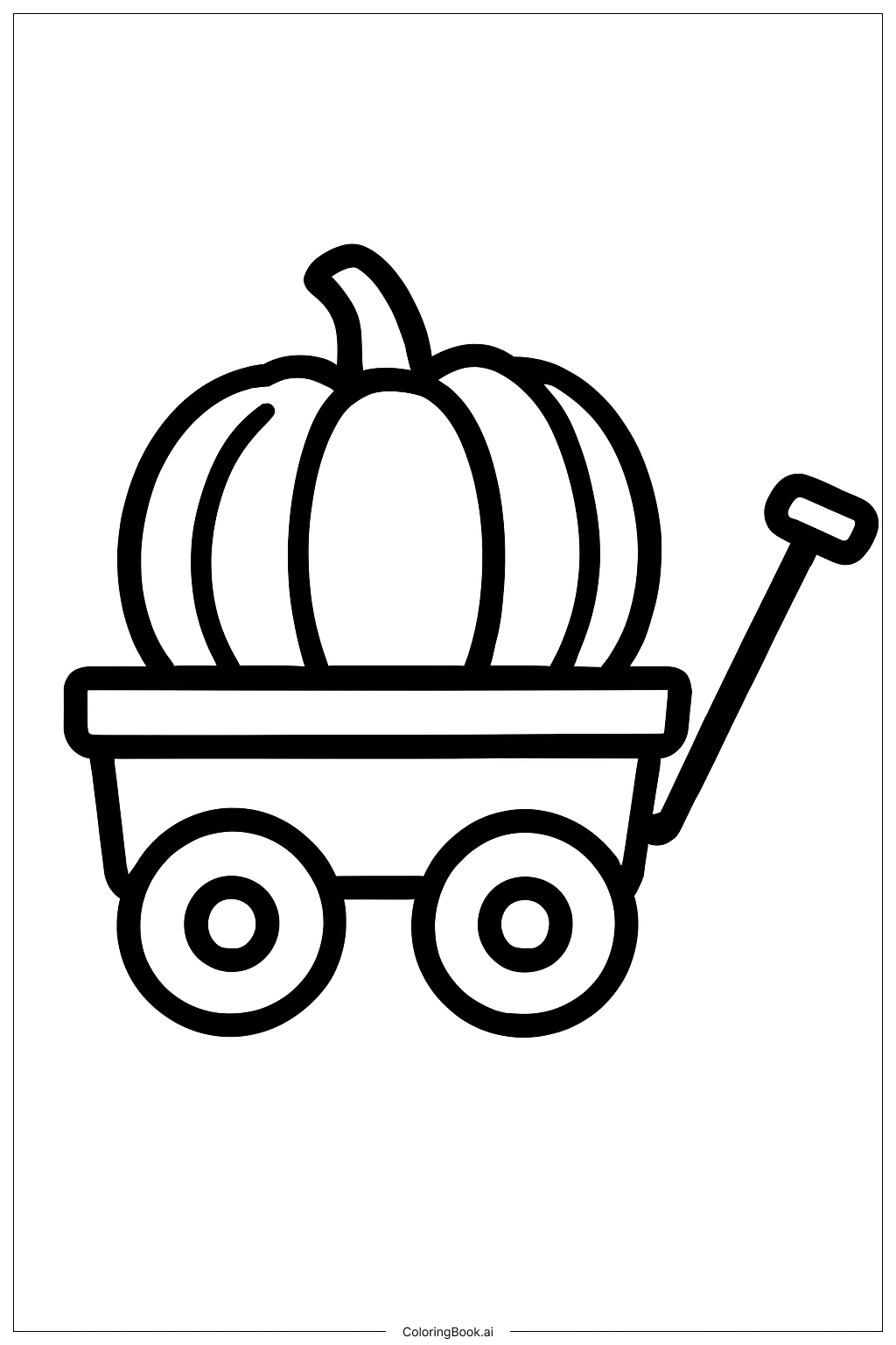 Pumpkin Wagon Fall Coloring Page 