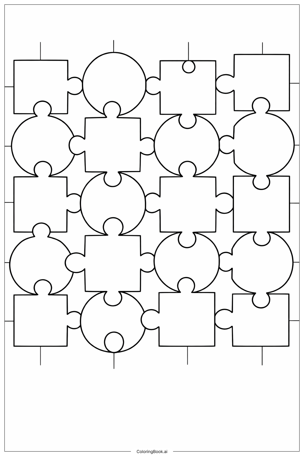 带形状的拼图图案
