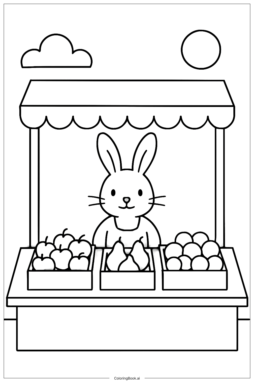 Conejo en el puesto del mercado