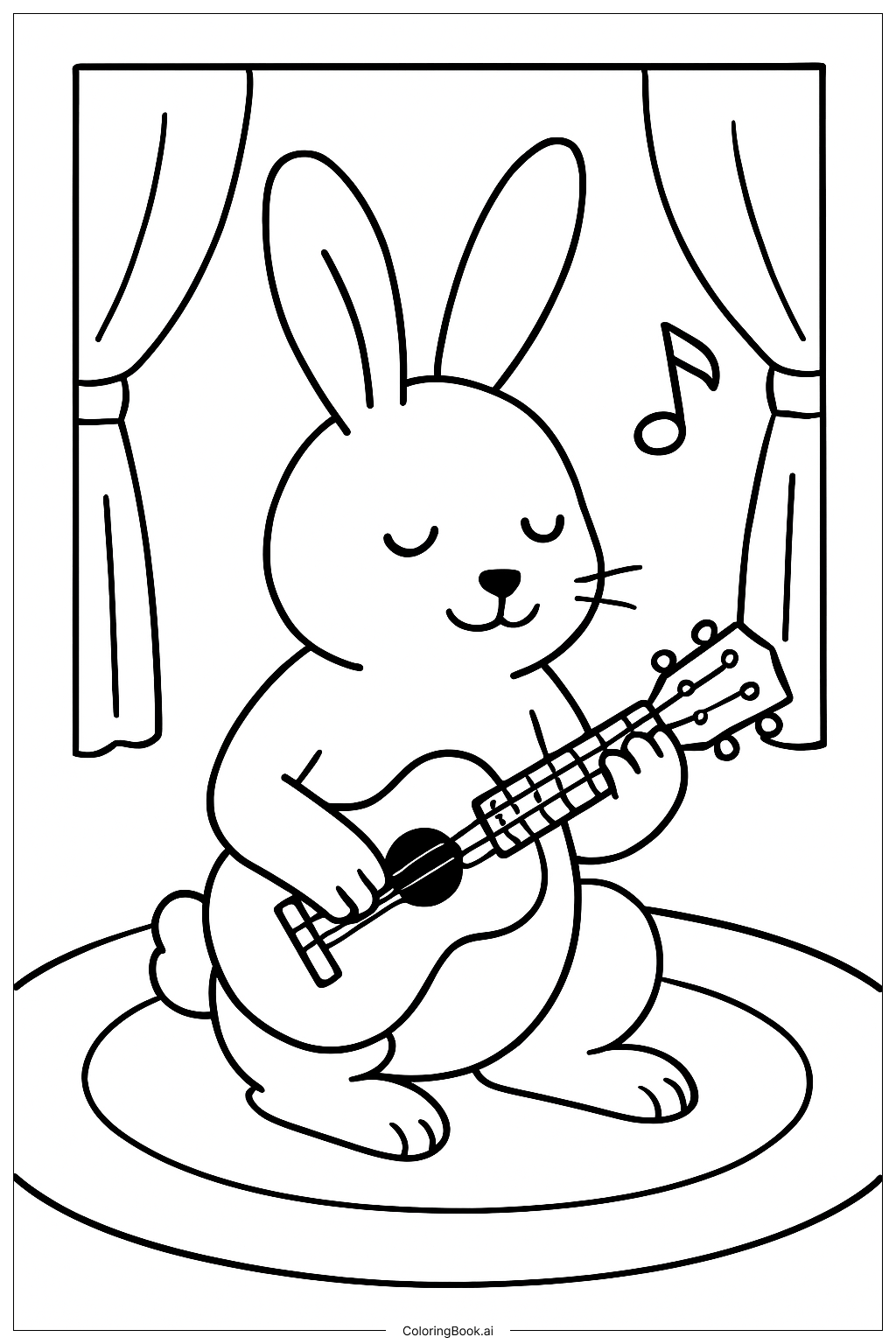 楽器を持ったウサギ
