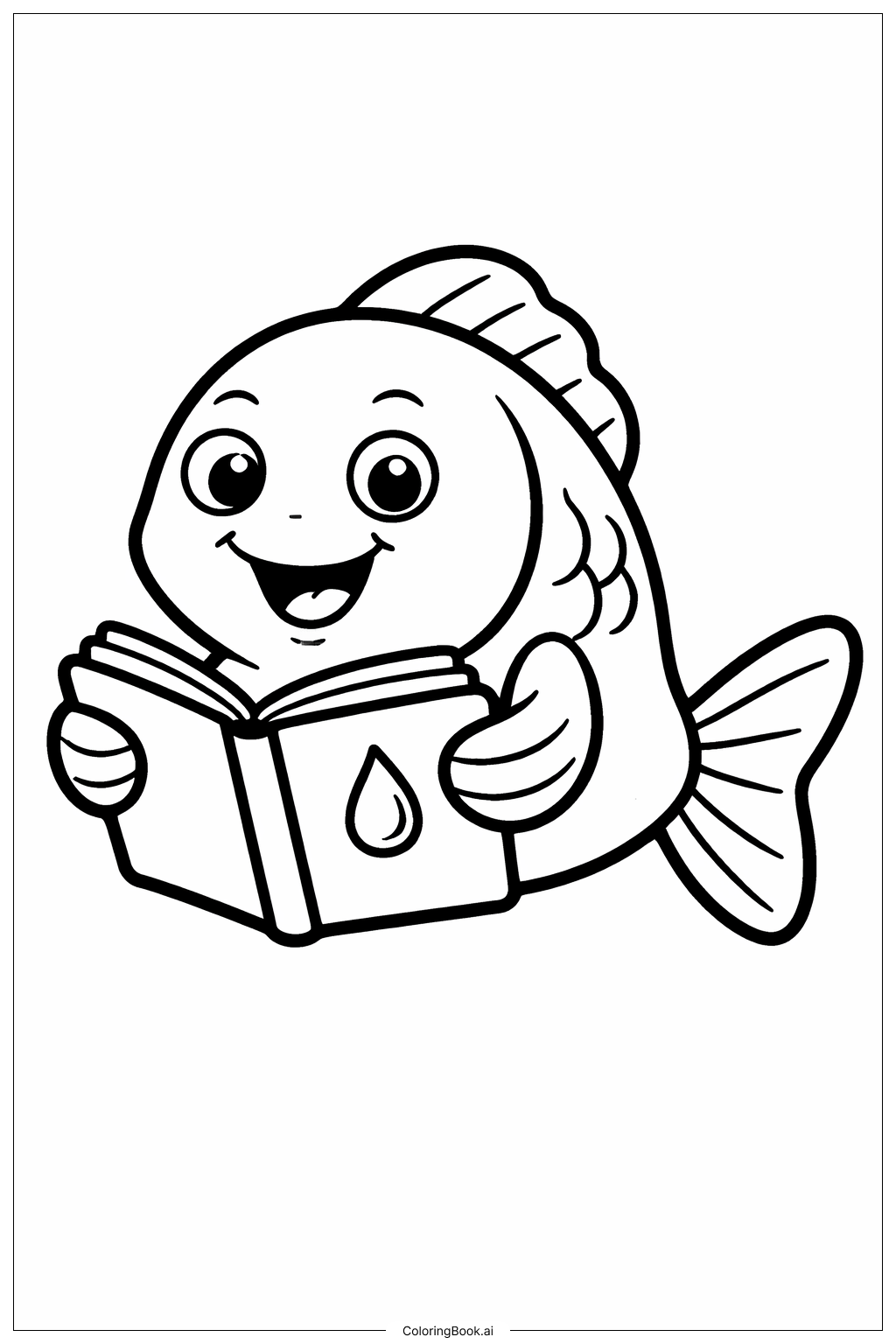 Trang tô màu Cá Thân Thiện Đọc Sách Toàn Quốc