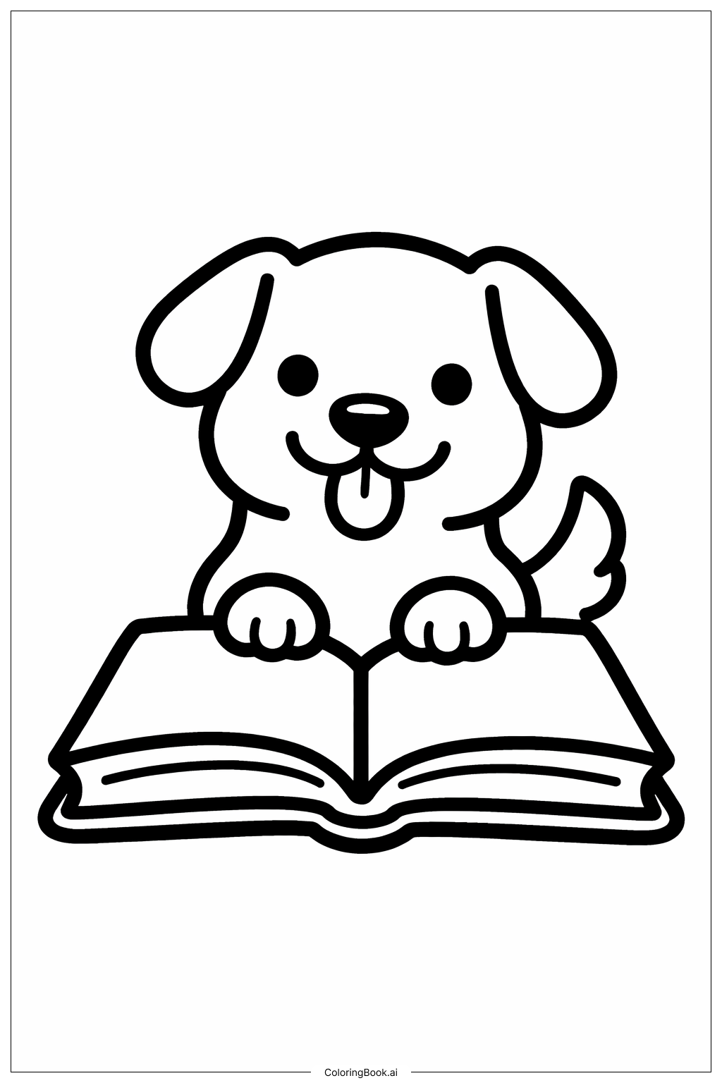 Trang tô màu Chó Vui Chơi Đọc Sách Khắp Nước Mỹ