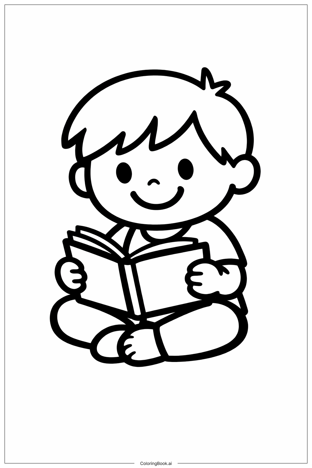 Trang tô màu Đọc Truyền Thống Nước Mỹ - Trẻ Em Mỉm Cười