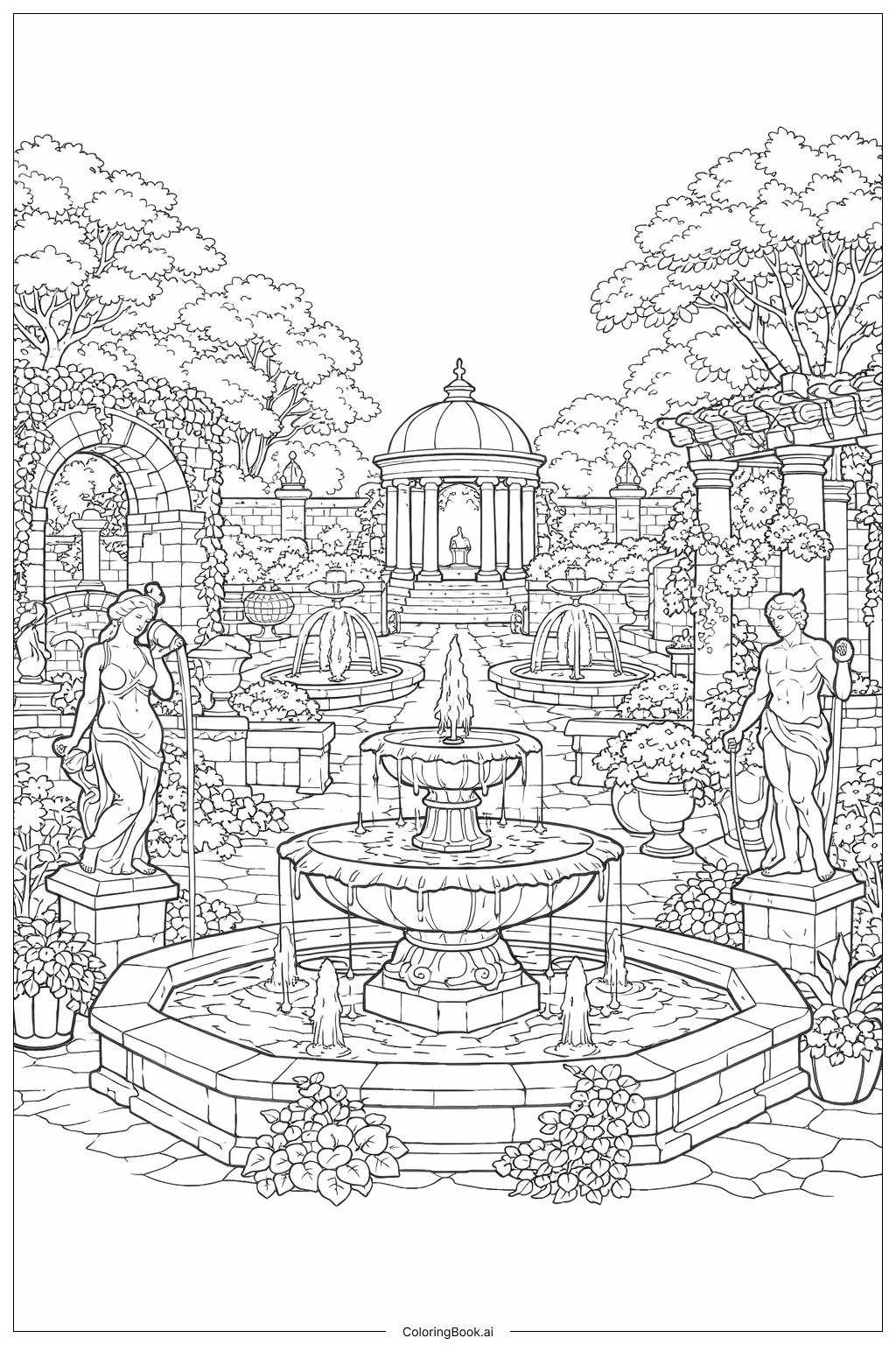  Página para colorir de Jardim Antigo da Ressurreição 