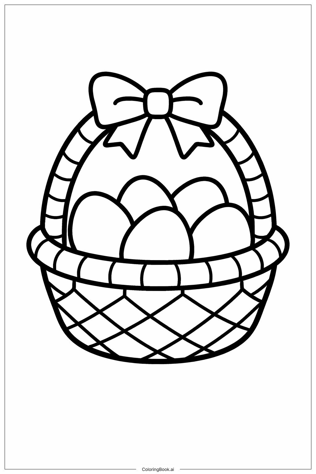 Página para colorear de Cesta de la Resurrección