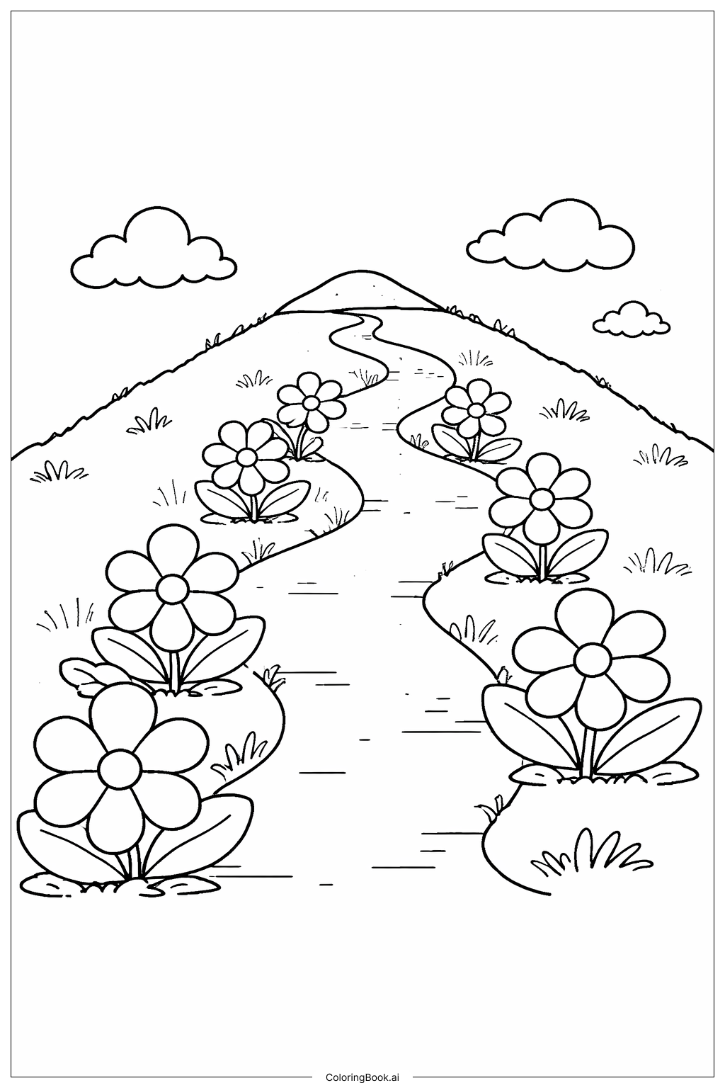 復甦綻放小徑著色頁