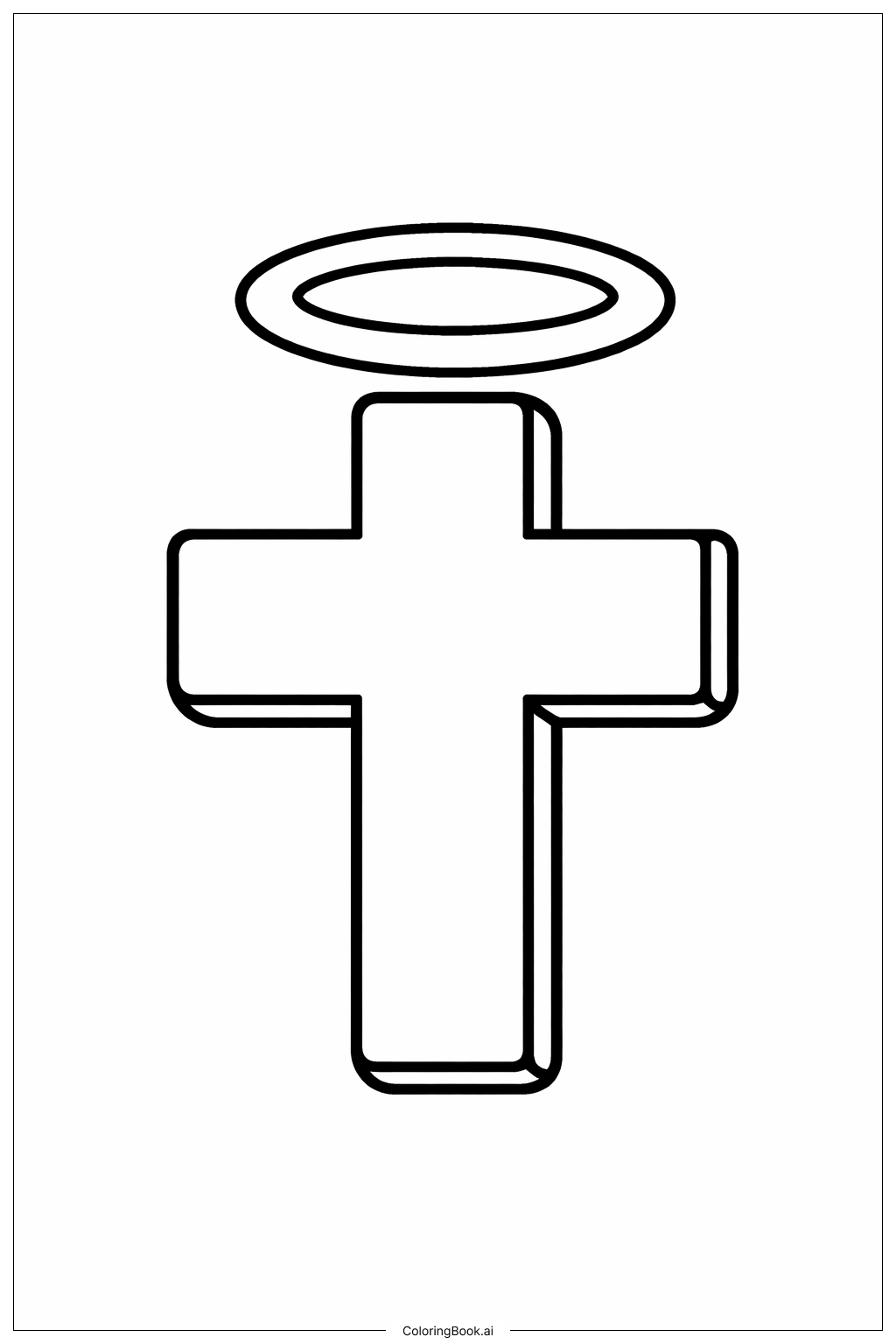 Página para colorear de Cruz de la Resurrección