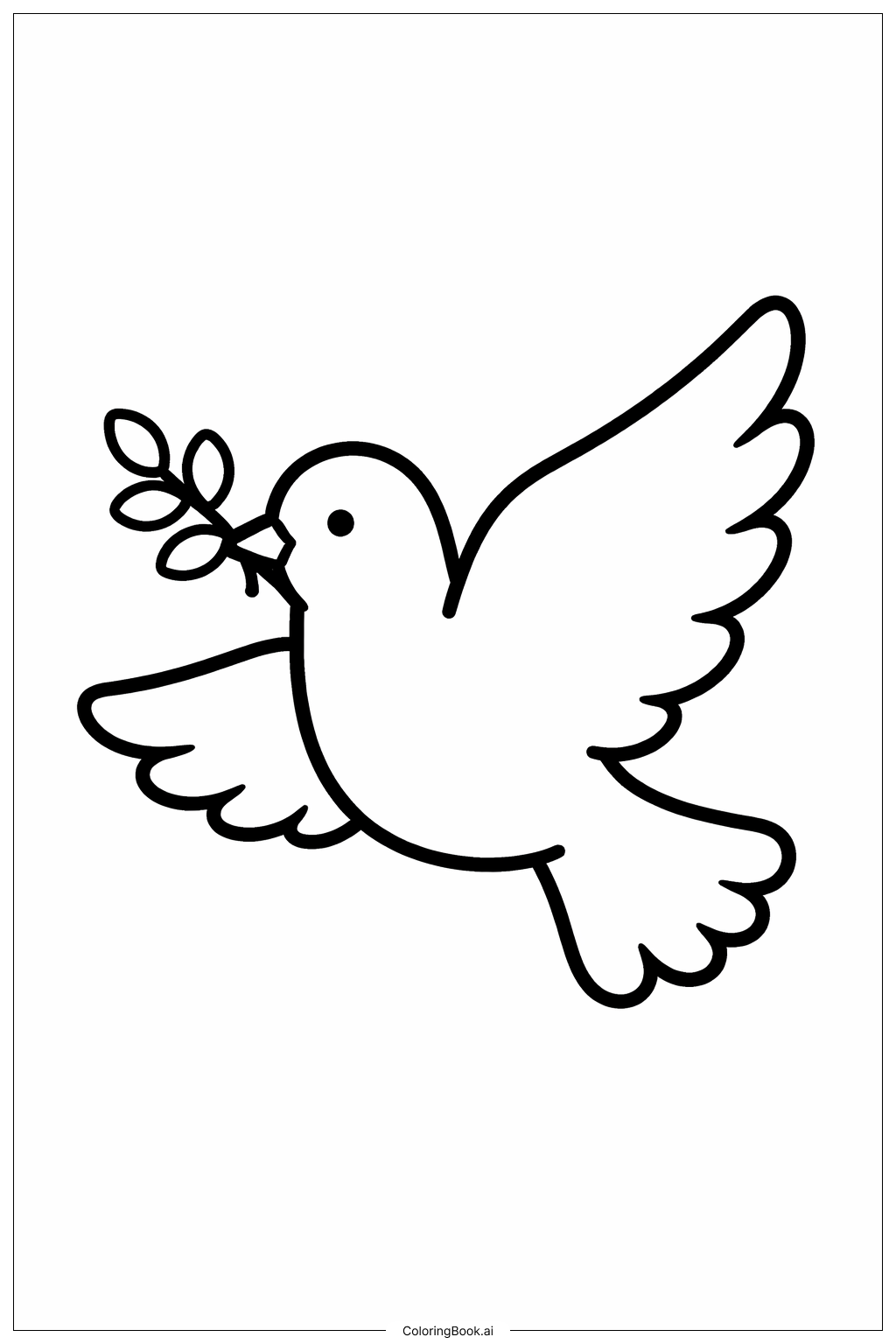 Página para colorear de Paloma de la Resurrección